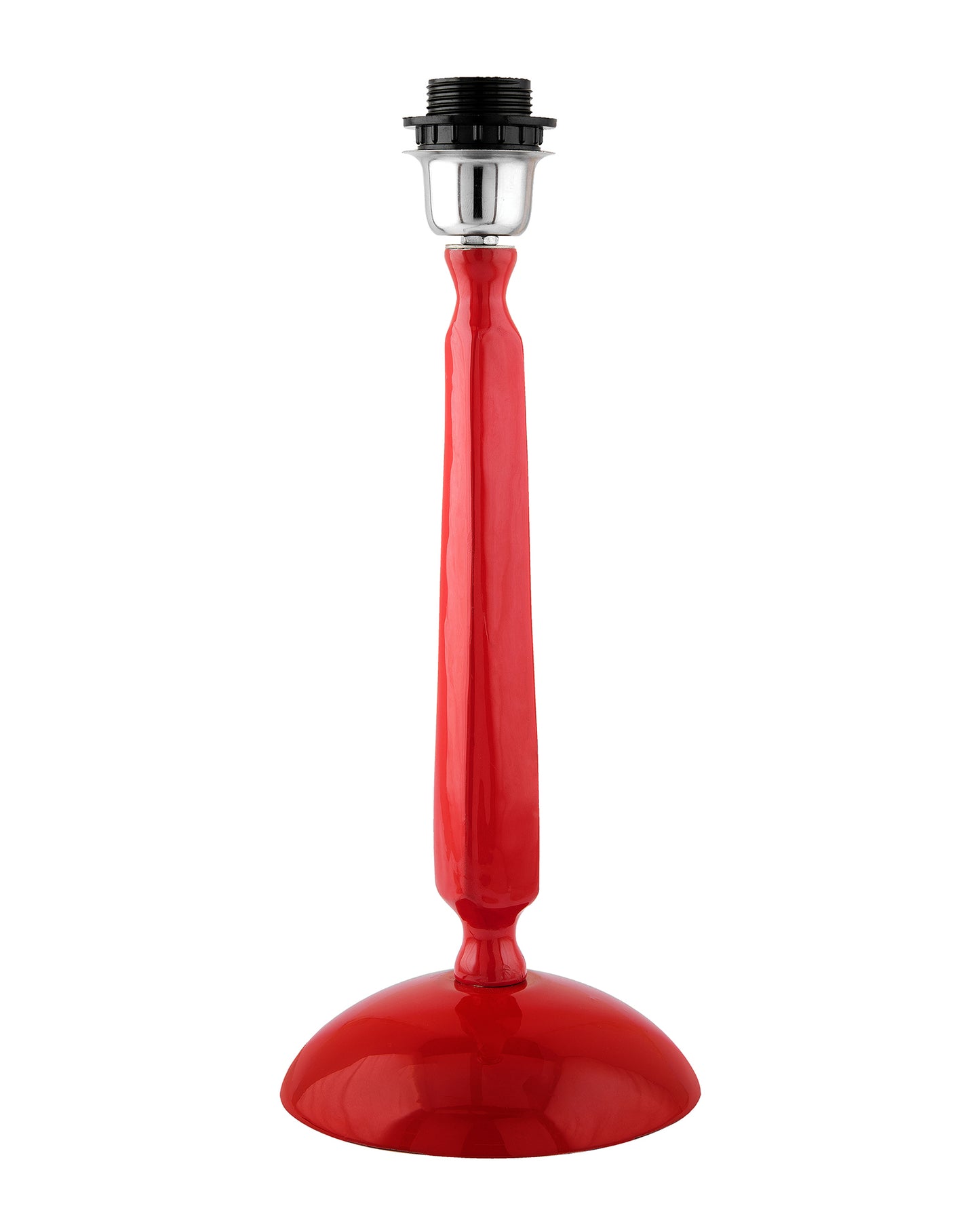 Glossy Red Cubist Aluminium Table Lamp With Cone Shade, Bedside, Living Room Study Lamp, Bulb Included