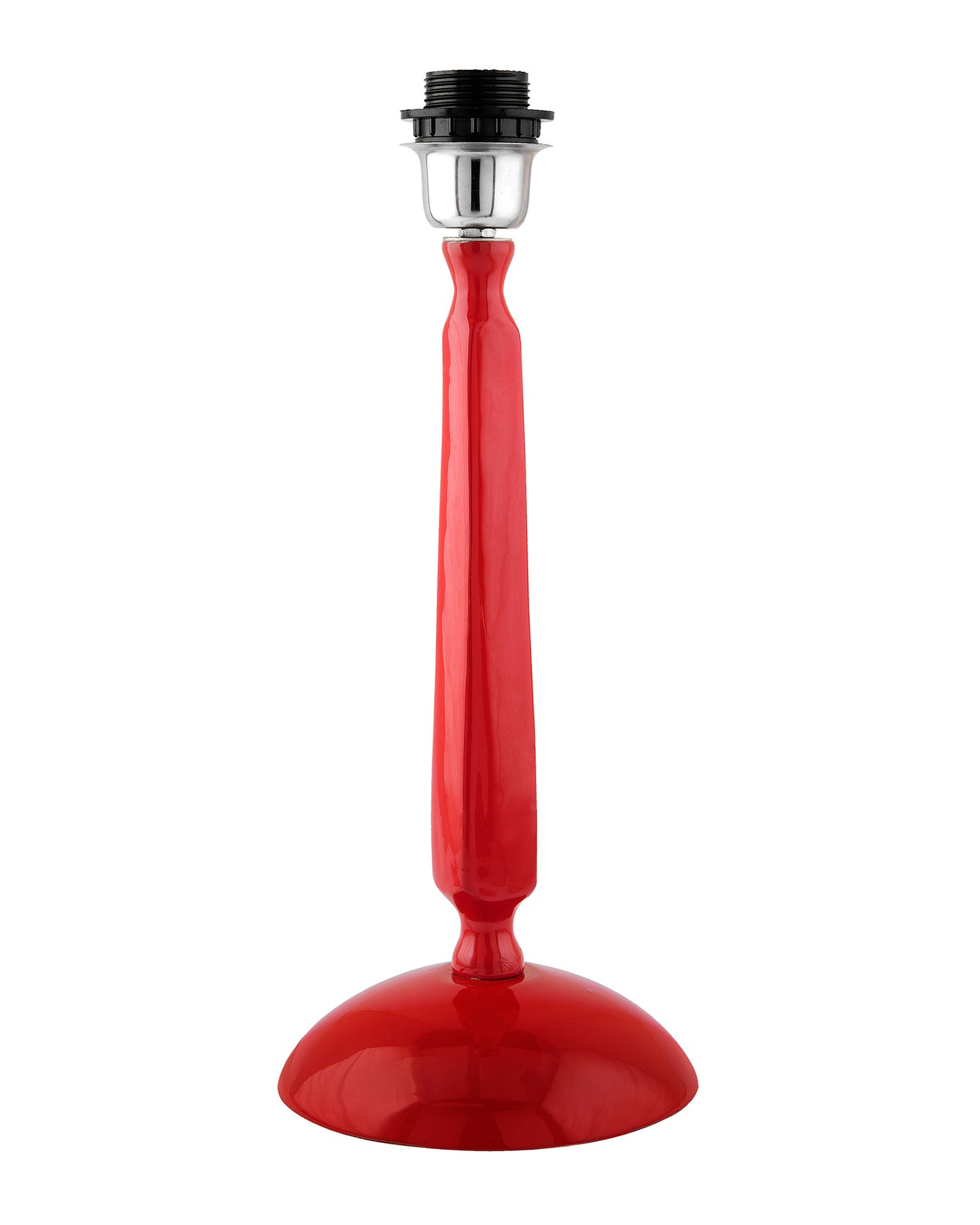 Glossy Red Cubist Aluminium Table Lamp With Cone Shade, Bedside, Living Room Study Lamp, Bulb Included