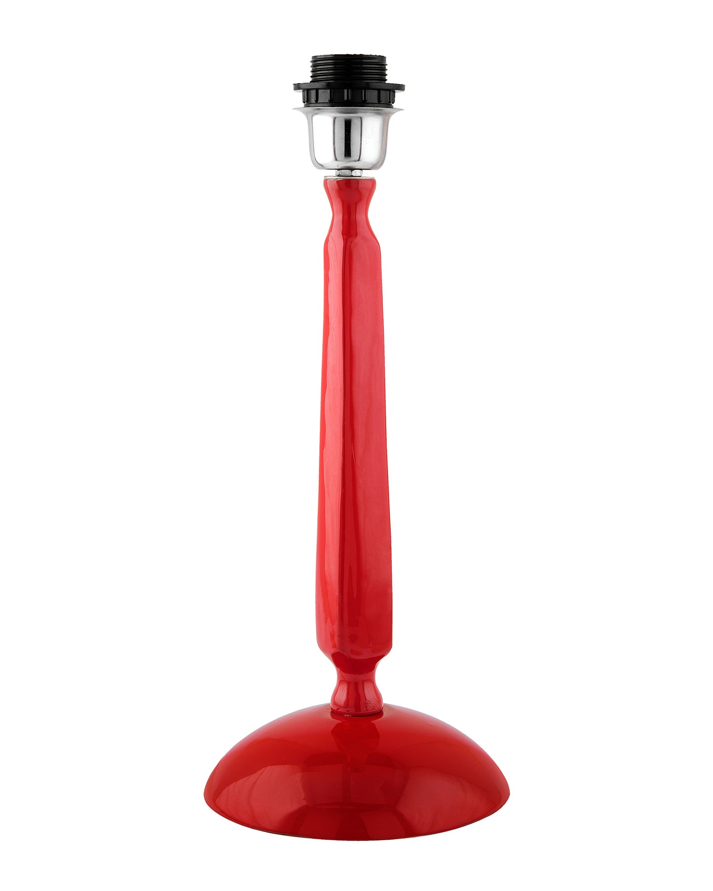 Glossy Red Cubist Aluminium Table Lamp With Cone Shade, Bedside, Living Room Study Lamp, Bulb Included