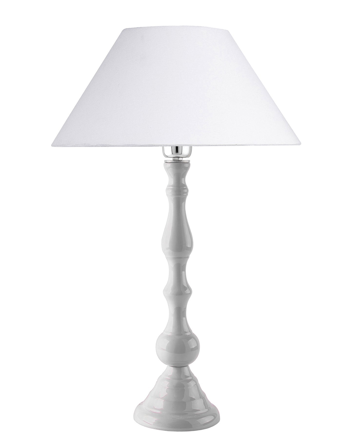 Glossy Black Teardrop Aluminium Table Lamp With Cone Shade, Bedside, Living Room Study Lamp, Bulb Included
