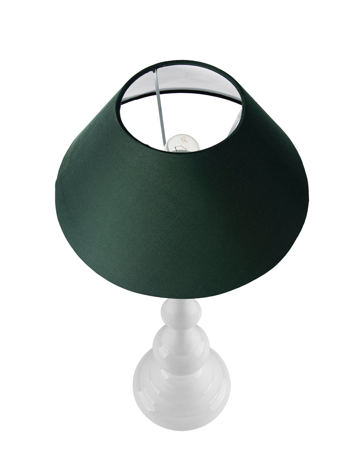 Glossy Black Teardrop Aluminium Table Lamp With Cone Shade, Bedside, Living Room Study Lamp, Bulb Included