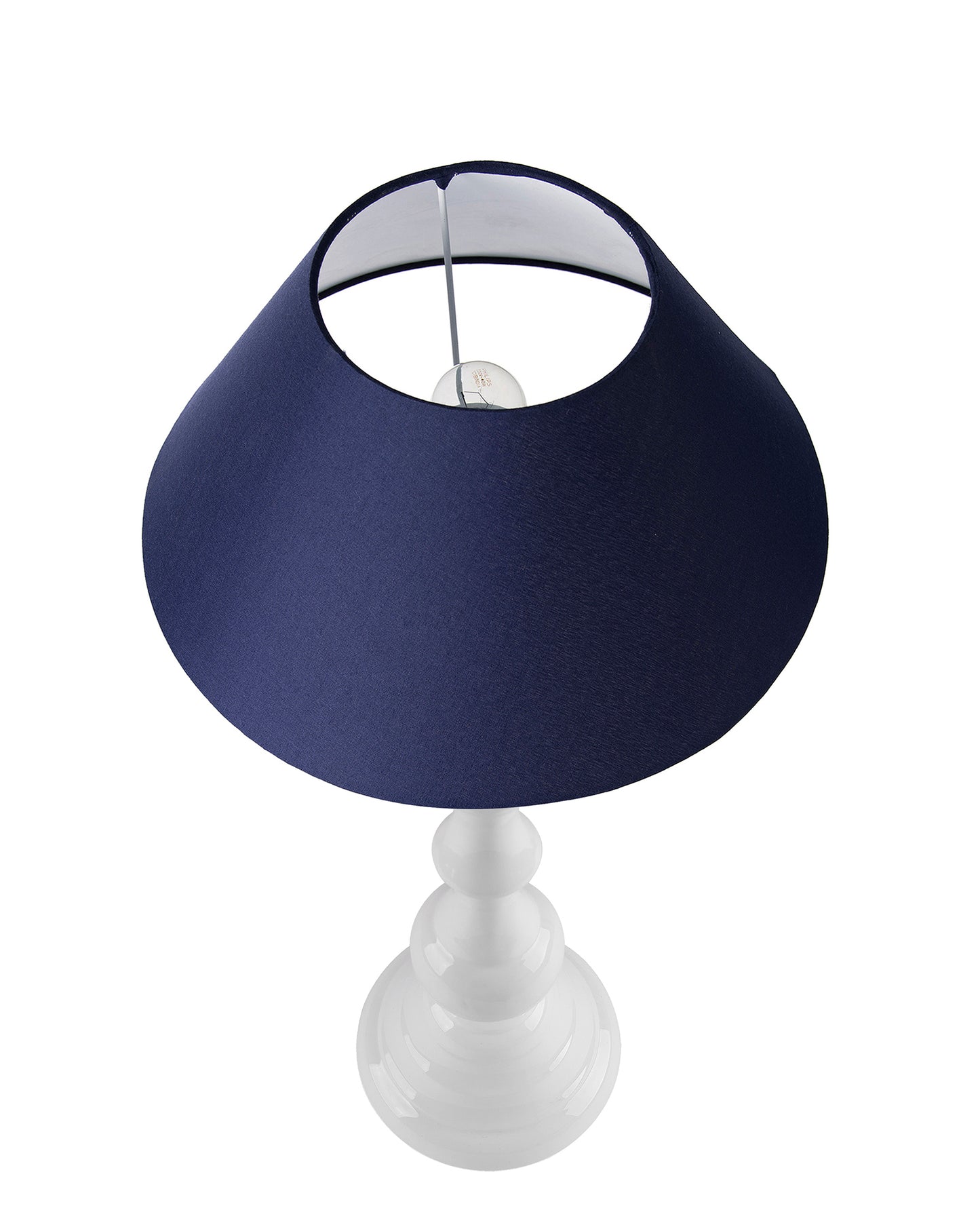 Glossy Black Teardrop Aluminium Table Lamp With Cone Shade, Bedside, Living Room Study Lamp, Bulb Included