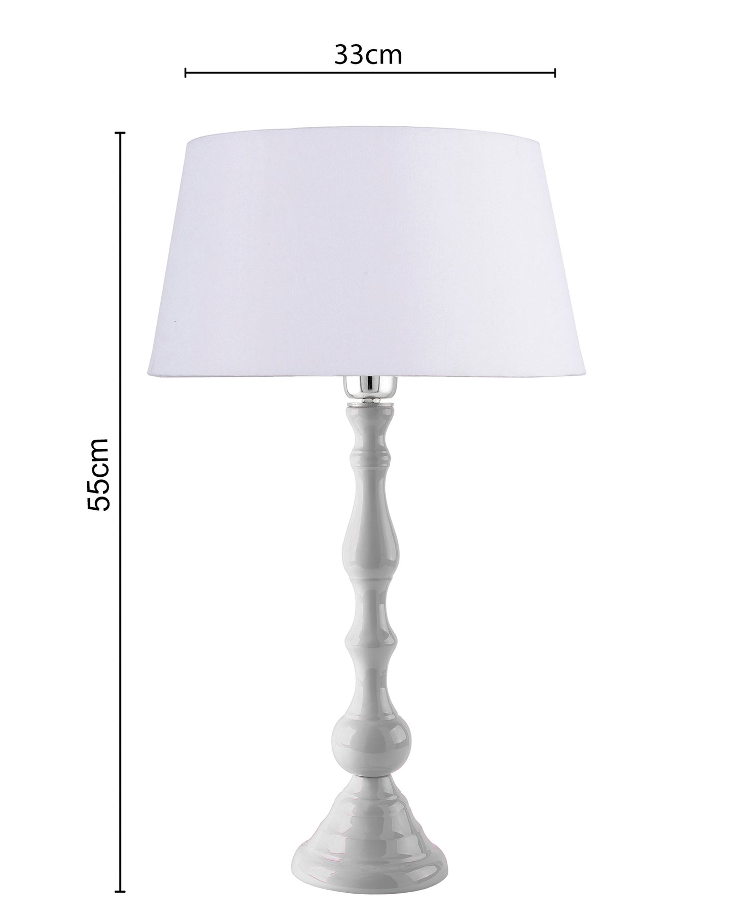 Glossy Black Teardrop Aluminium Table Lamp With Cone Shade, Bedside, Living Room Study Lamp, Bulb Included