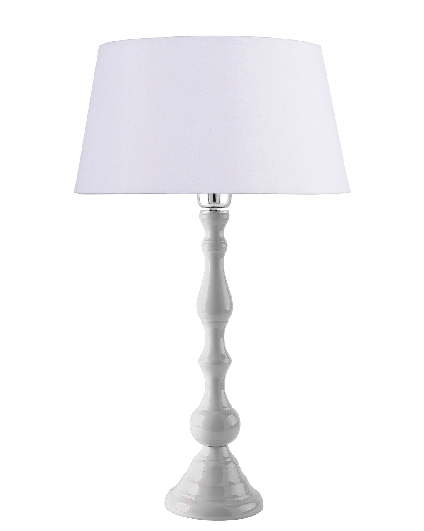 Glossy Black Teardrop Aluminium Table Lamp With Cone Shade, Bedside, Living Room Study Lamp, Bulb Included