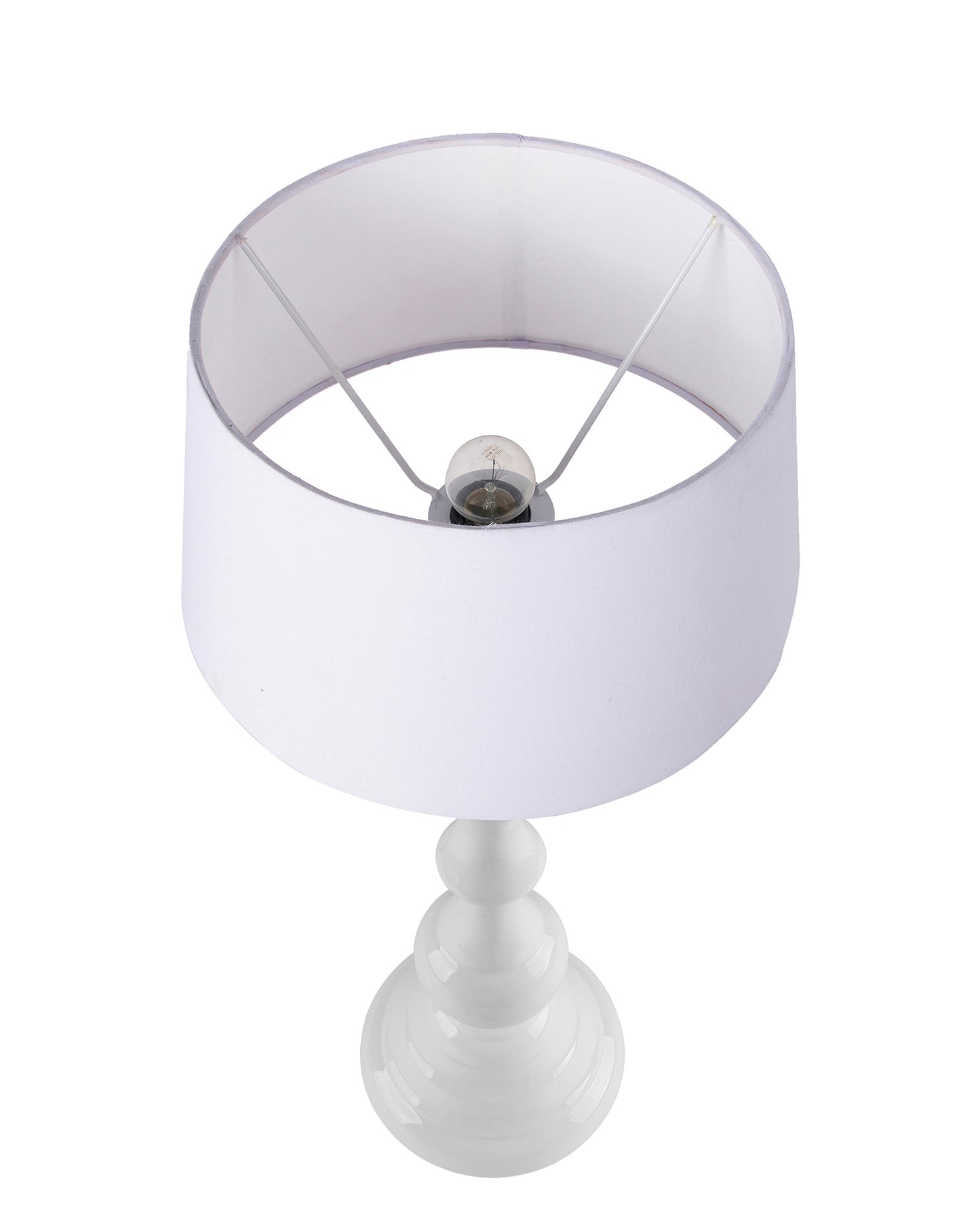 Glossy Black Teardrop Aluminium Table Lamp With Cone Shade, Bedside, Living Room Study Lamp, Bulb Included