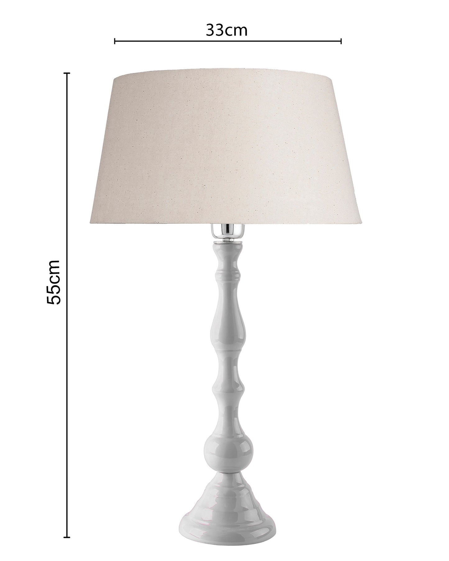 Glossy Black Teardrop Aluminium Table Lamp With Cone Shade, Bedside, Living Room Study Lamp, Bulb Included