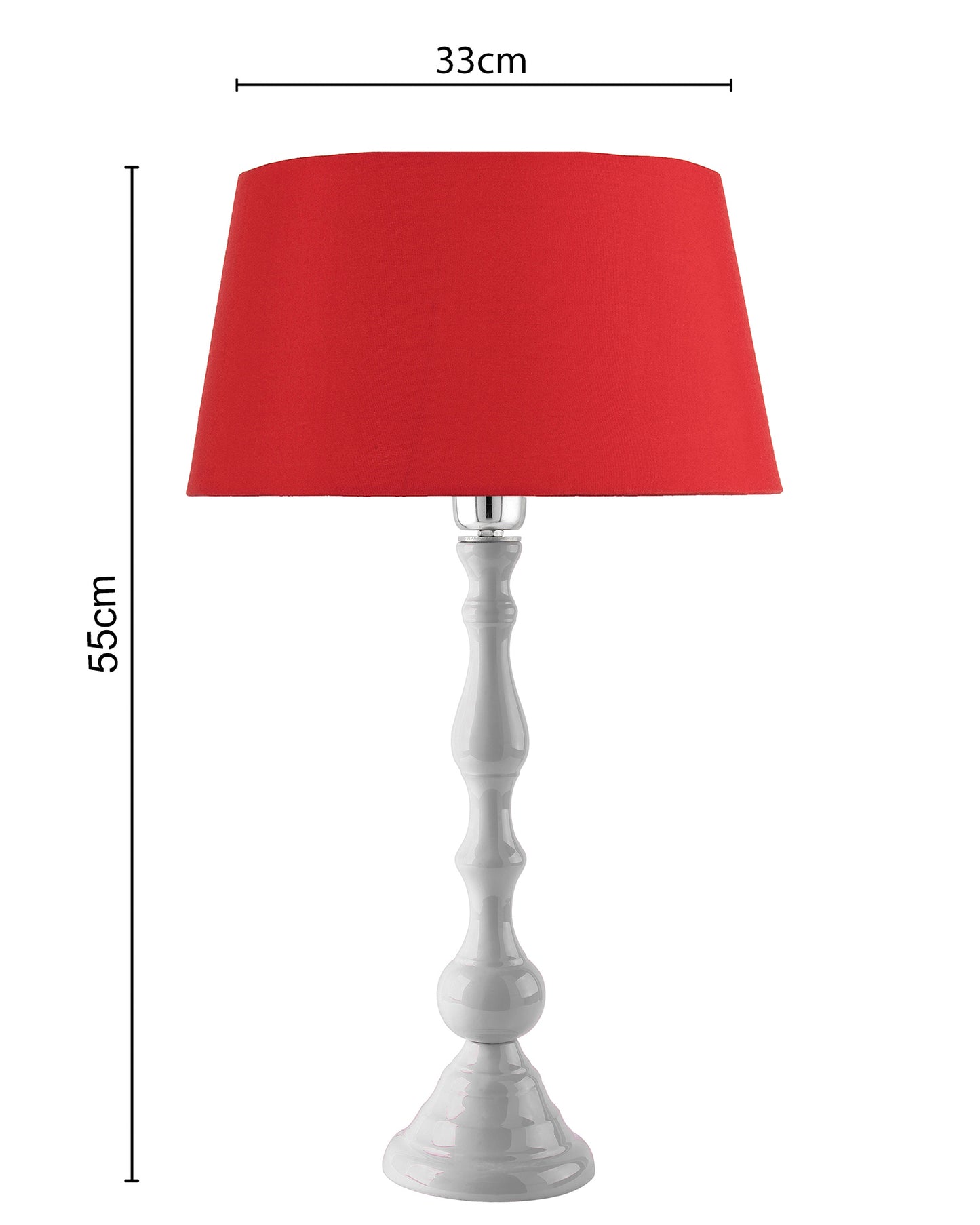 Glossy Black Teardrop Aluminium Table Lamp With Cone Shade, Bedside, Living Room Study Lamp, Bulb Included