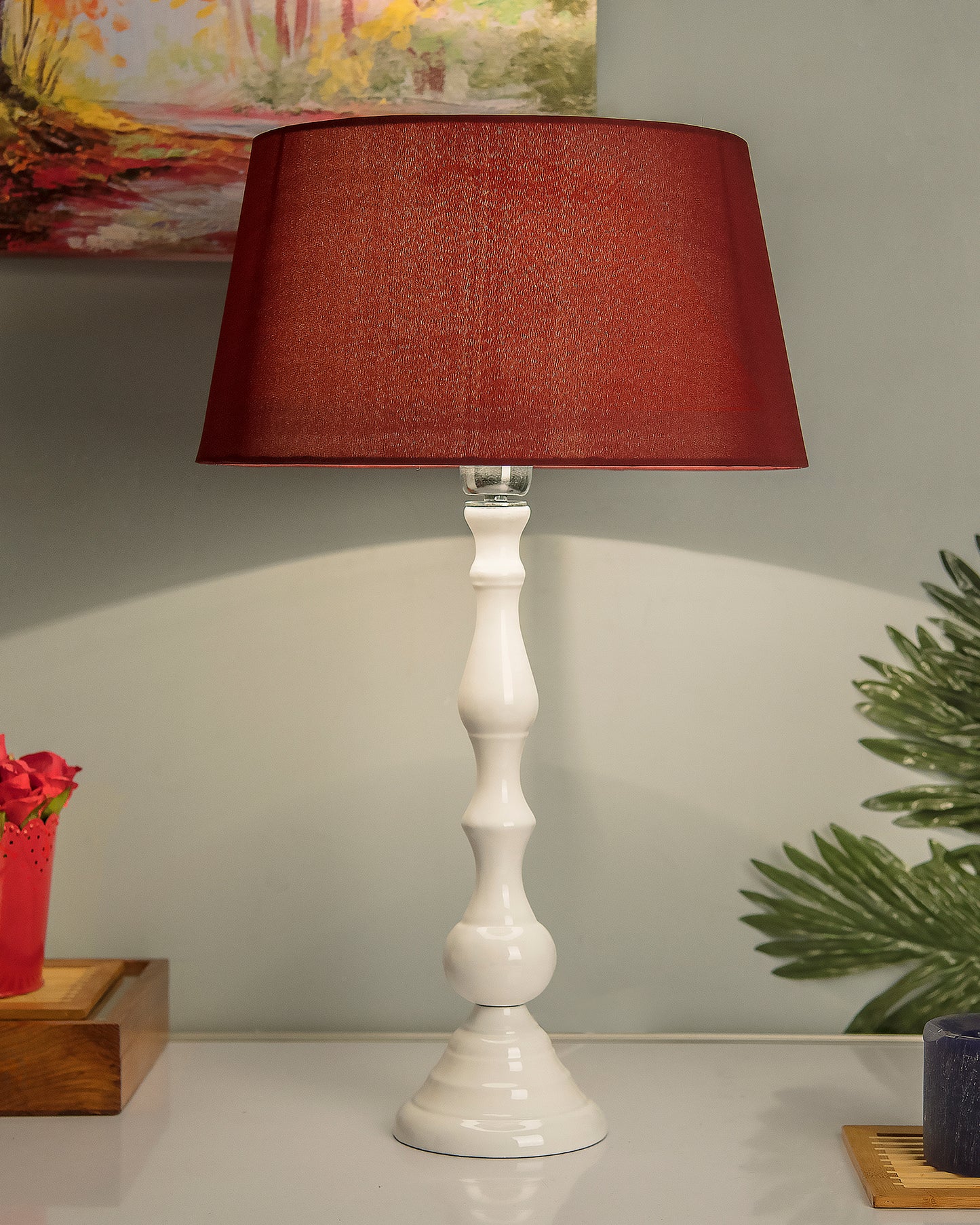 Glossy Black Teardrop Aluminium Table Lamp With Cone Shade, Bedside, Living Room Study Lamp, Bulb Included