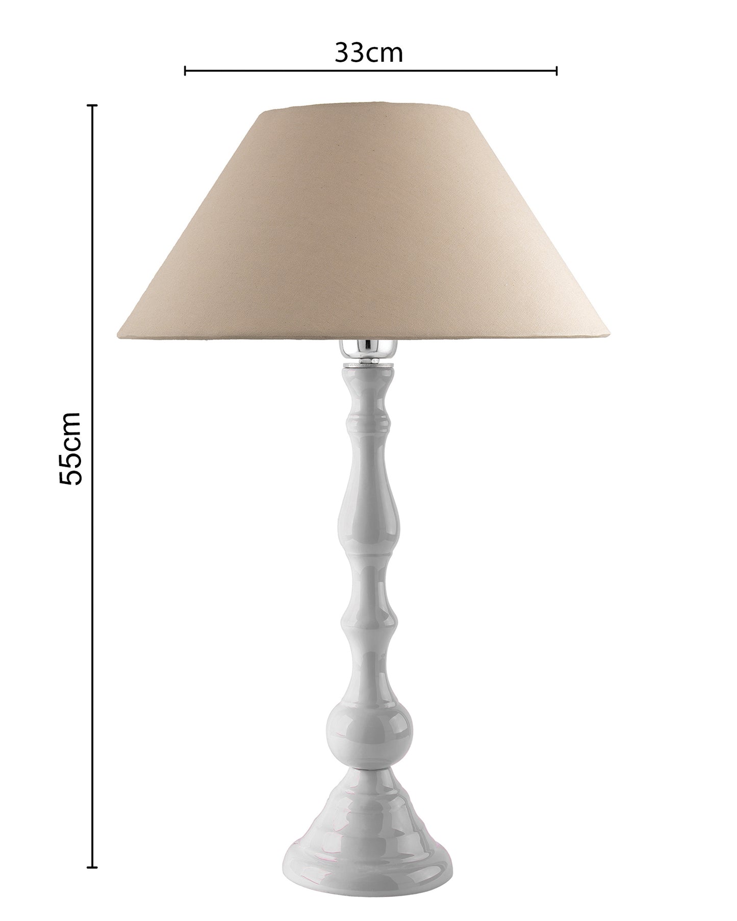 Glossy Black Teardrop Aluminium Table Lamp With Cone Shade, Bedside, Living Room Study Lamp, Bulb Included