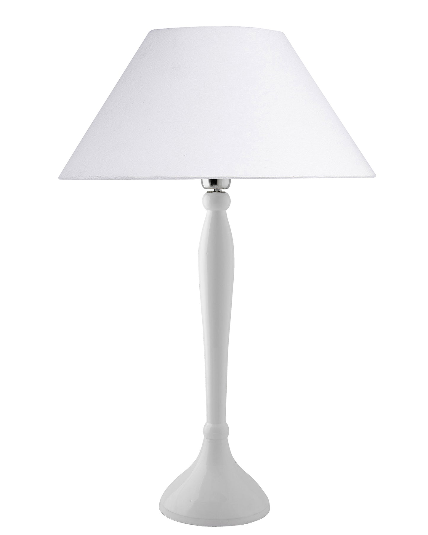 Glossy Black Royal Ovoid Aluminium Table Lamp With Cone Shade, Bedside, Living Room Study Lamp, Bulb Included