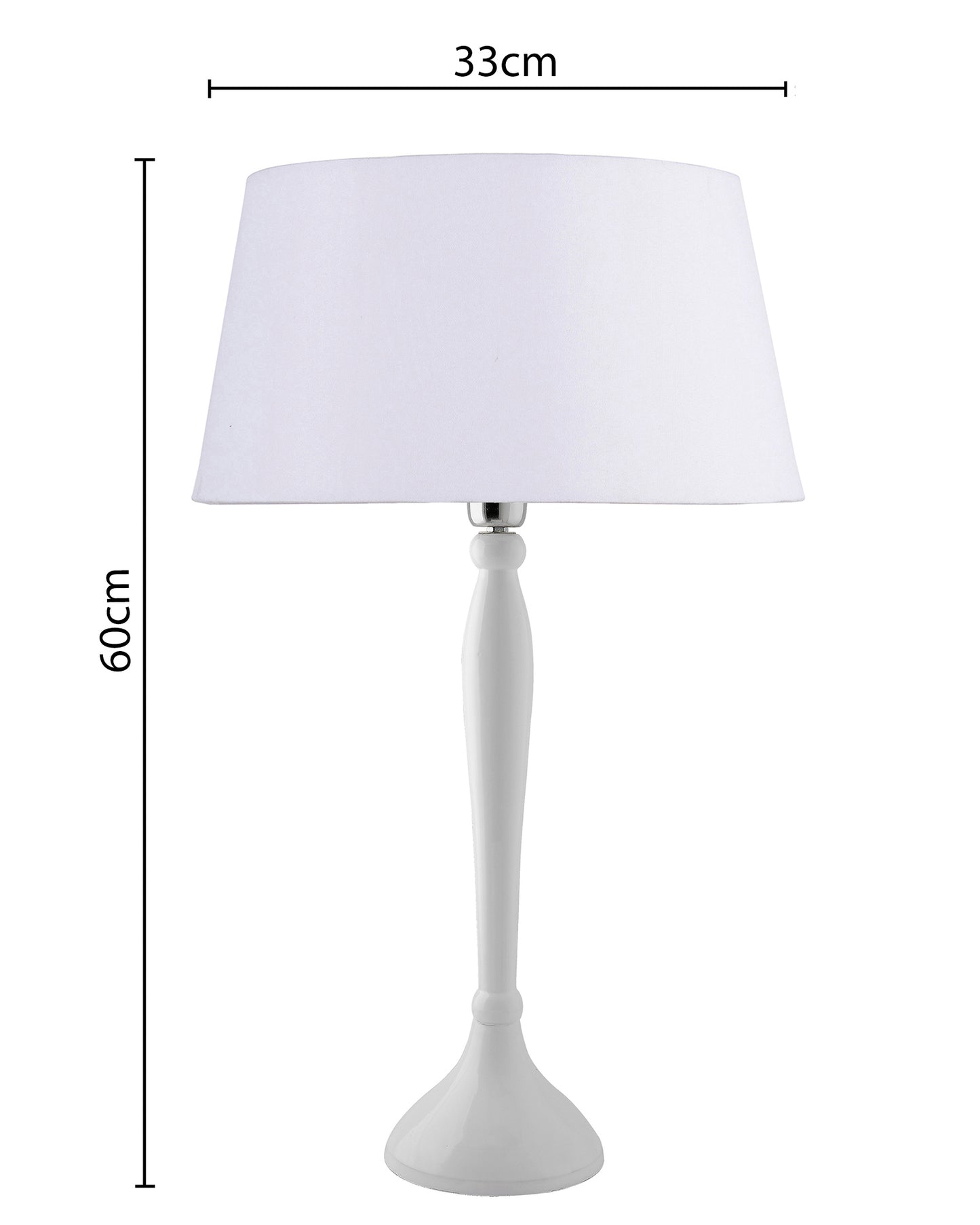 Glossy Black Royal Ovoid Aluminium Table Lamp With Cone Shade, Bedside, Living Room Study Lamp, Bulb Included
