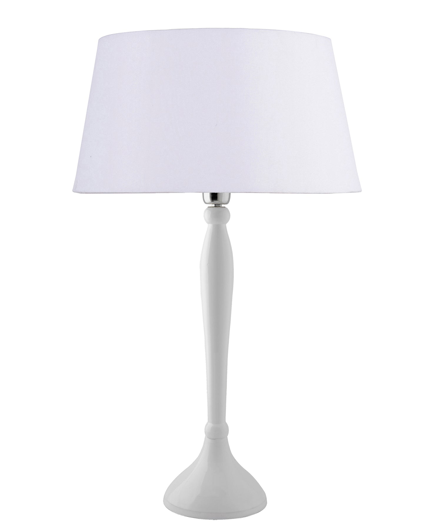 Glossy Black Royal Ovoid Aluminium Table Lamp With Cone Shade, Bedside, Living Room Study Lamp, Bulb Included