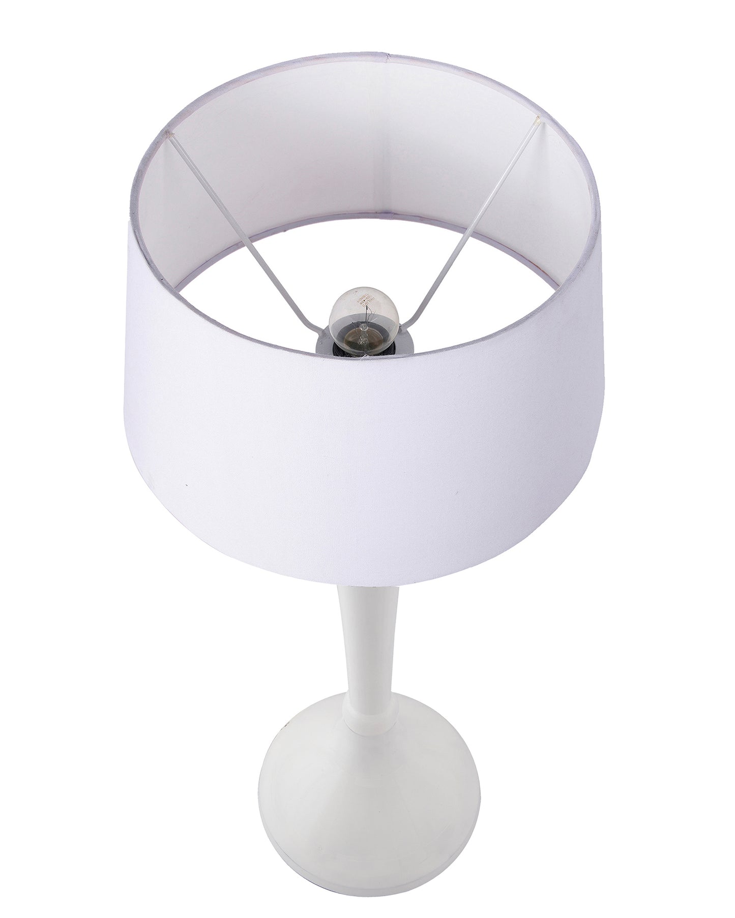 Glossy Black Royal Ovoid Aluminium Table Lamp With Cone Shade, Bedside, Living Room Study Lamp, Bulb Included