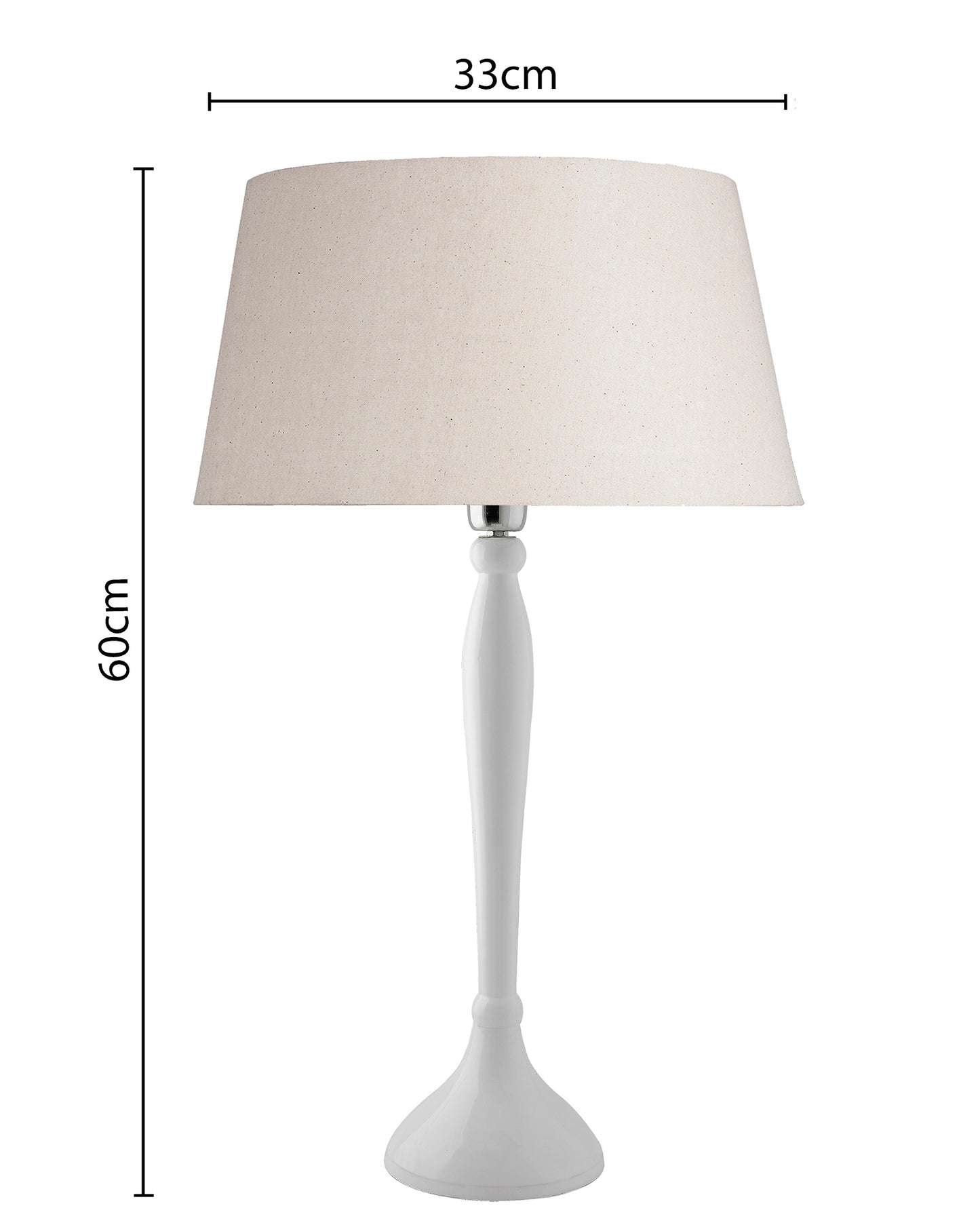Glossy Black Royal Ovoid Aluminium Table Lamp With Cone Shade, Bedside, Living Room Study Lamp, Bulb Included