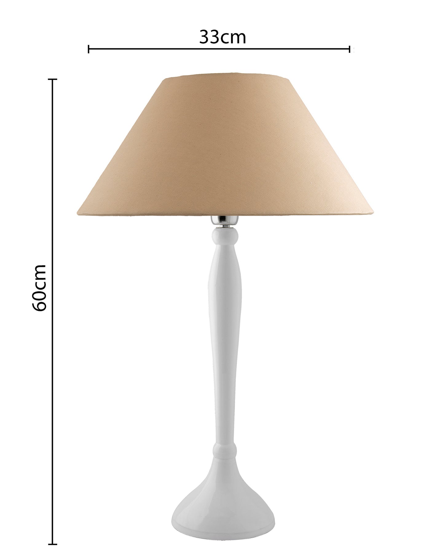 Glossy Black Royal Ovoid Aluminium Table Lamp With Cone Shade, Bedside, Living Room Study Lamp, Bulb Included