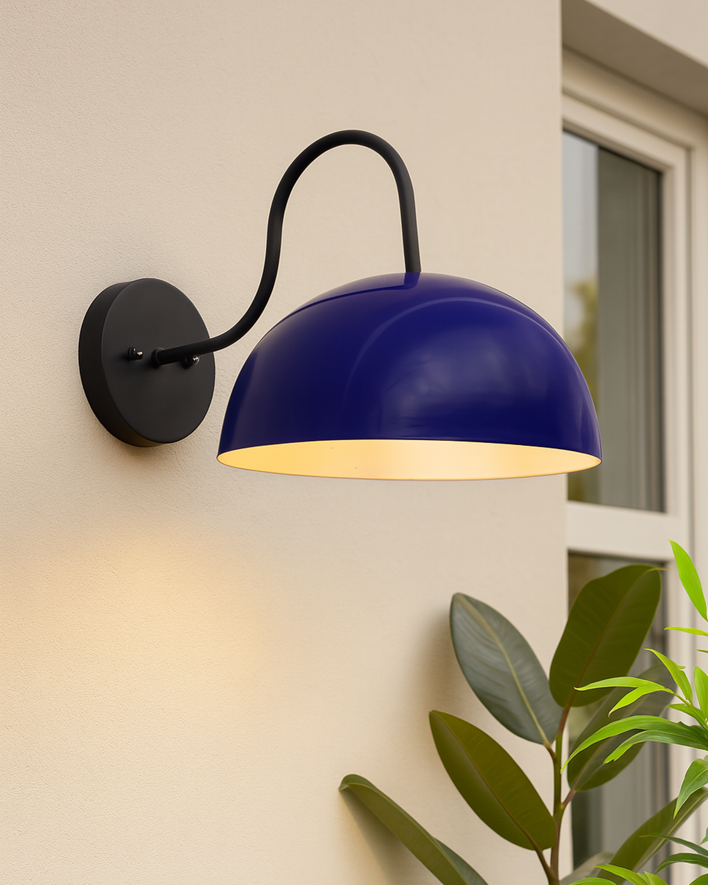 Metallic Pendant 10" Wall Sconce Gooseneck Retro Wall Light Fixtures for Bedroom Nightstand, Barn Warehouse