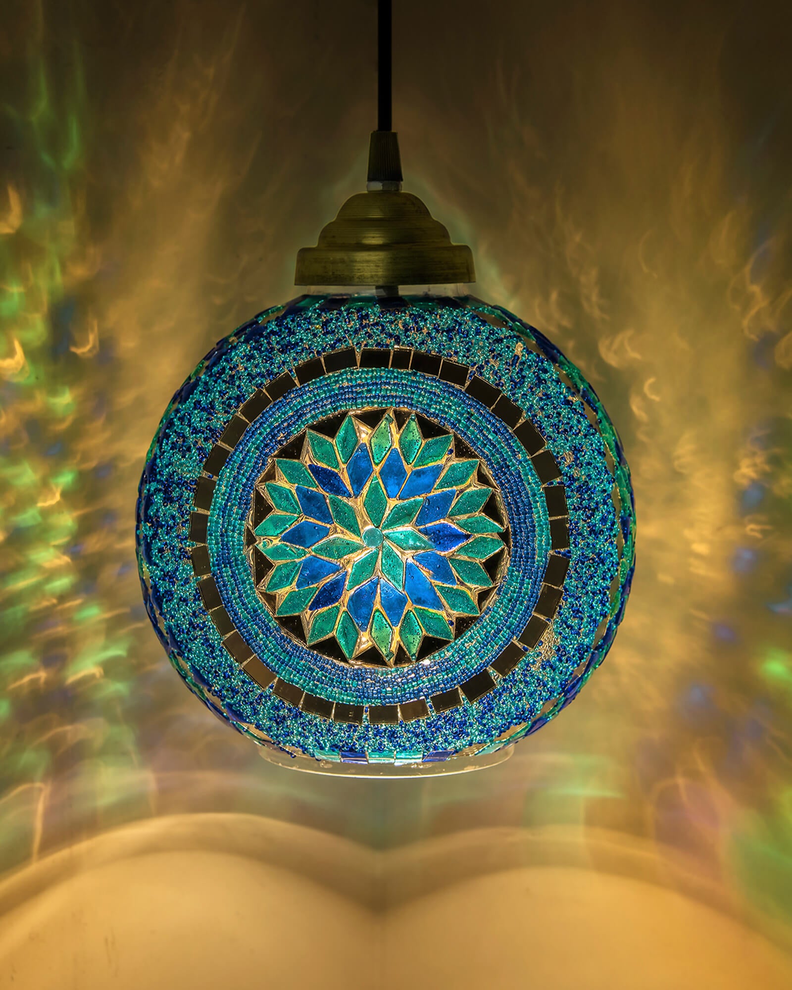 Turkish Ceiling Light Fixtures Mosaic Ceiling Lamp Spiral Of 5 Globes