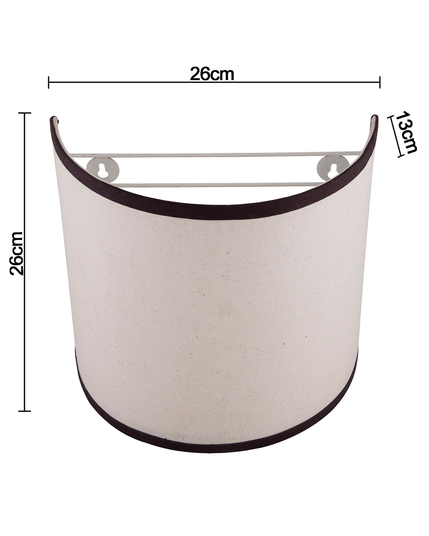 Wall Mounted Sconce Shade Lamp, Door Light E27, Khadi Fabric with Dark Brown Stripes, Taper Square, Modern Wall Light