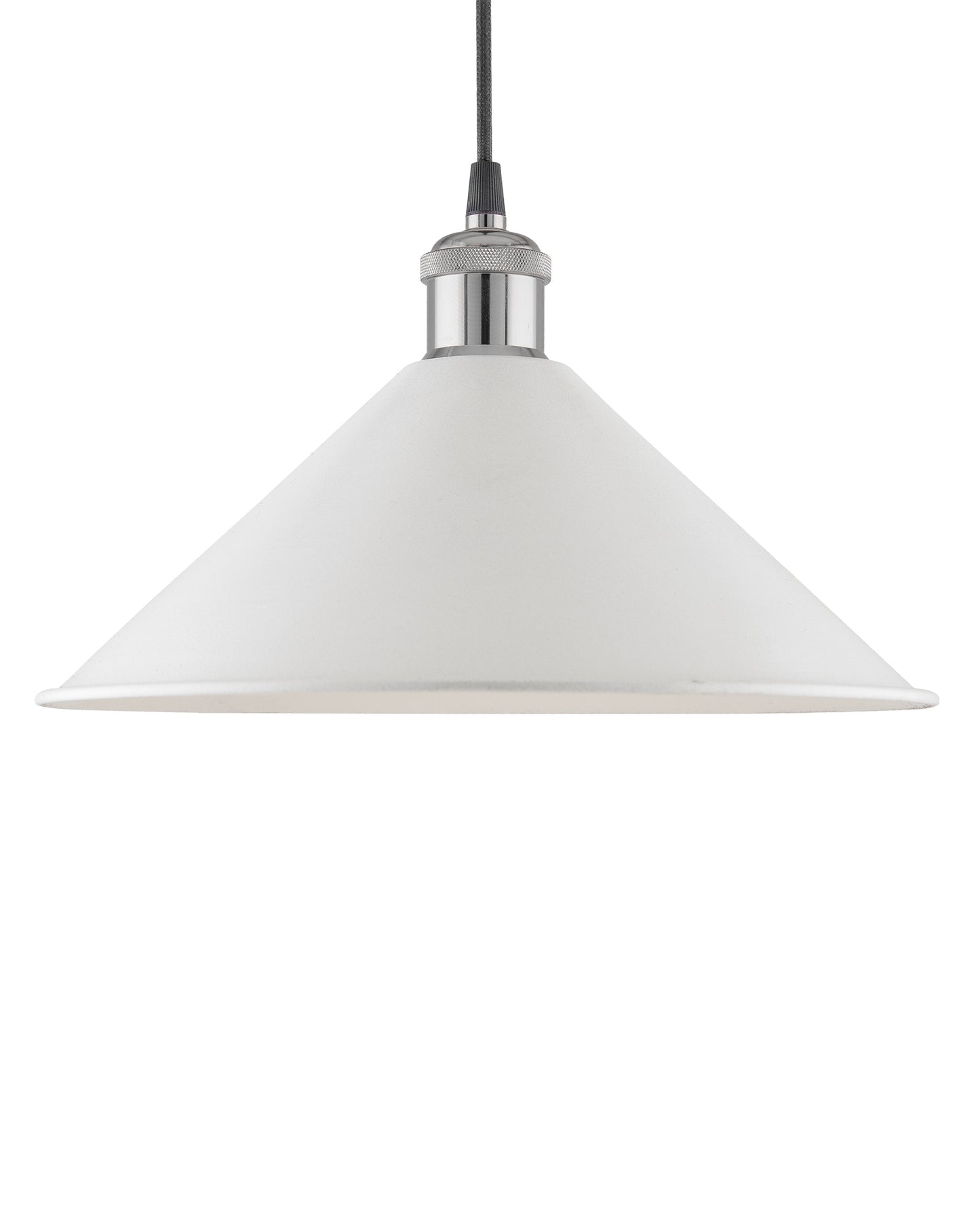 Industrial White Barn Cone Metal Bulb Iron Cone Vintage Hanging Ceiling Pendant Light Edison filament Holder Decorative Lamp Shade, Antique Gold