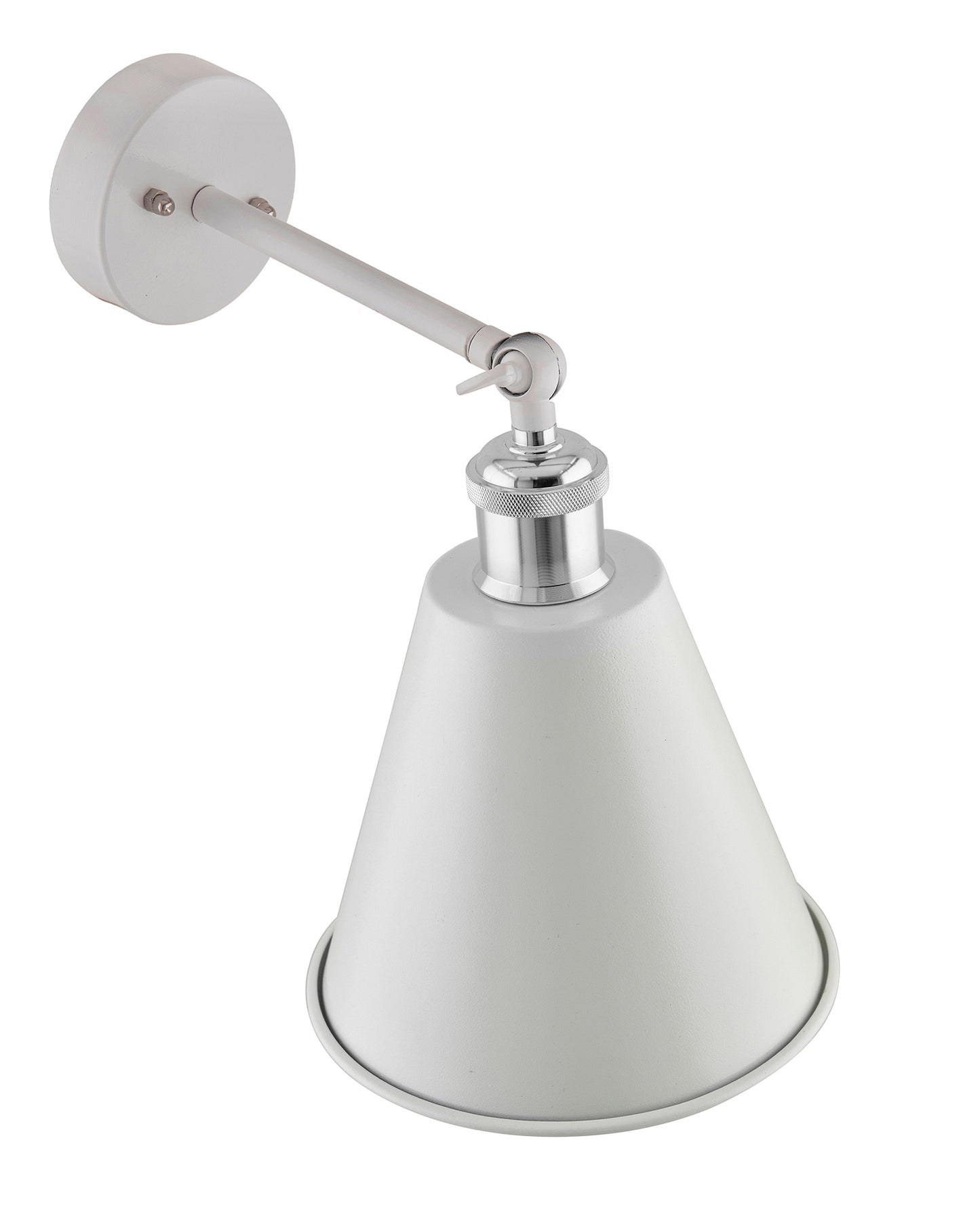 Edison Wall White Gaurd Shade Lamp, Vintage Industrial Loft, E27 Holder, Decorative, Black Swing Wall Light
