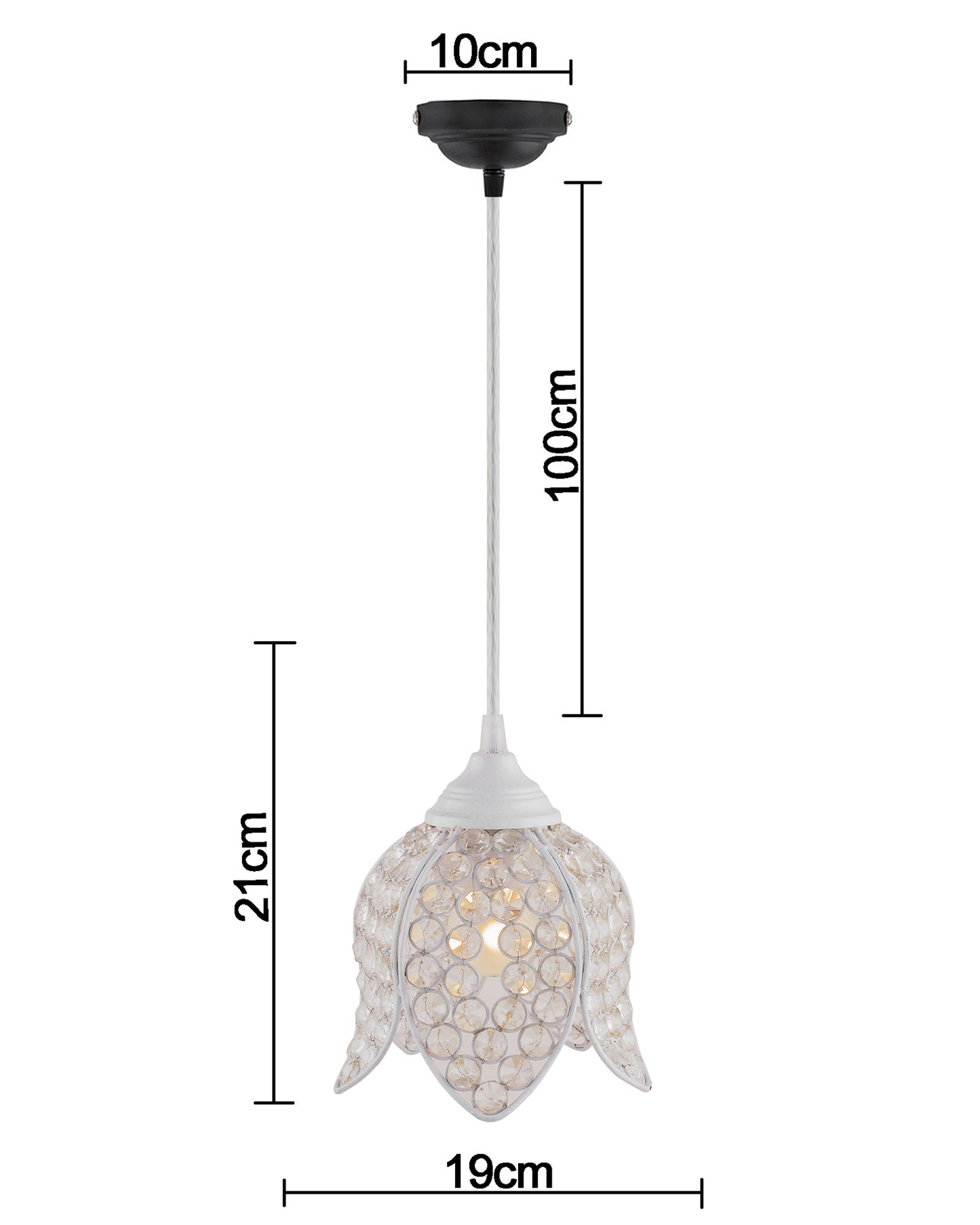 Crystal Hanging Lotus Pendant Light