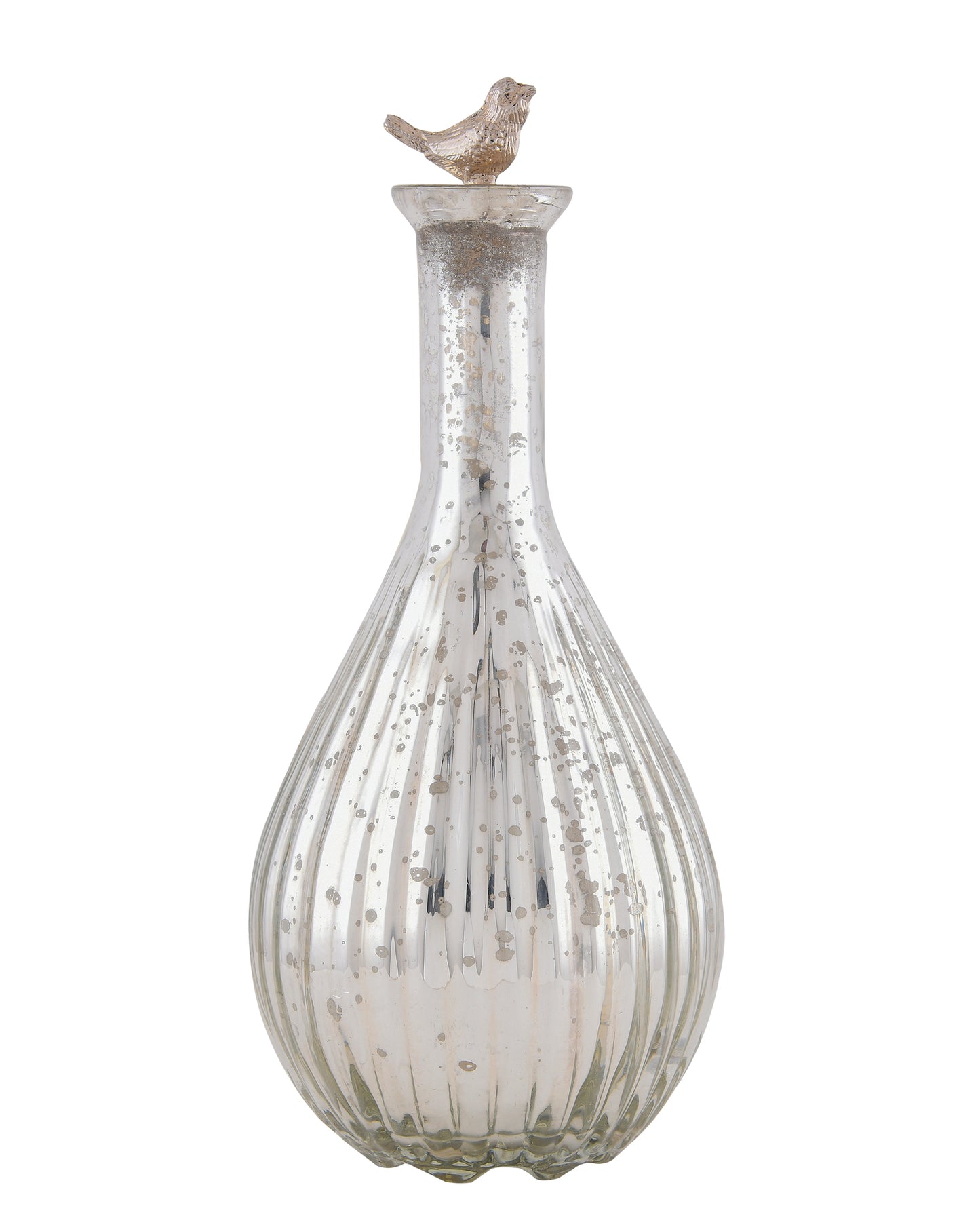 Mercury Silver Ovoid Bottle Copper Star String Lights , Warm White LED Fairy Lights