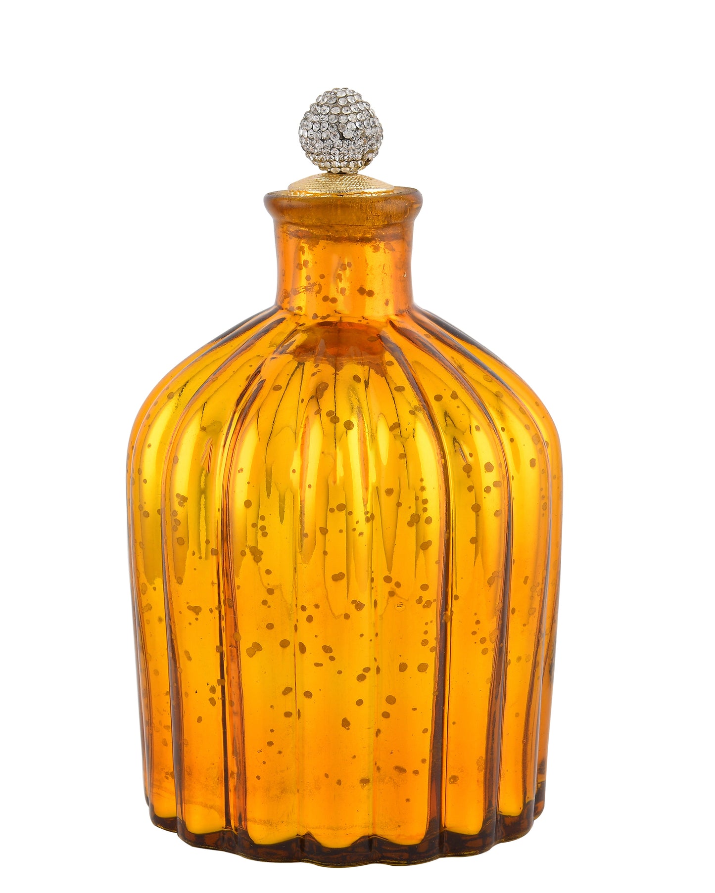 Mercury Gold Flat Base Bottle Copper Star String Lights , Warm White LED Fairy Lights