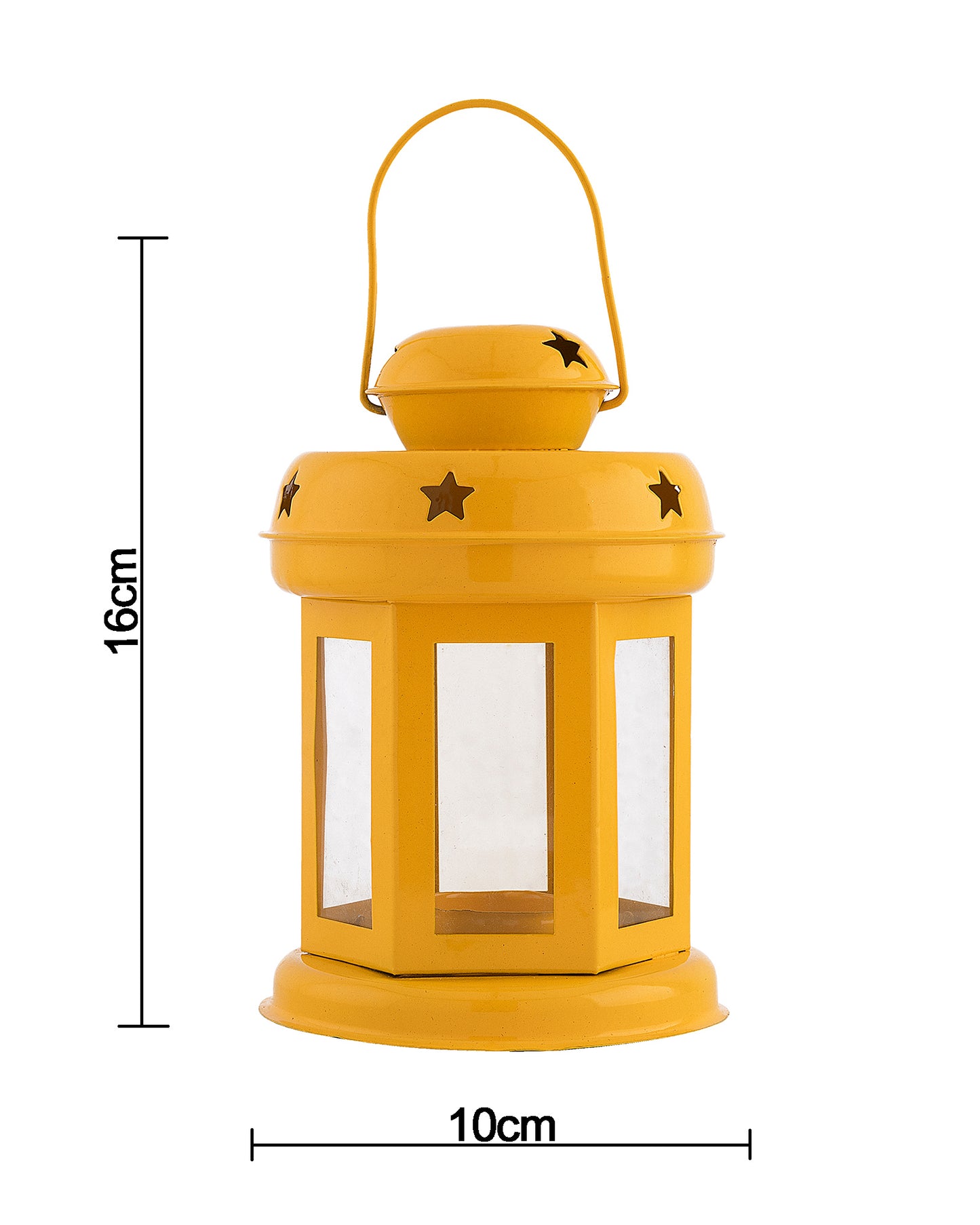 Star Light Decorative Metal Lantern Indoor/Outdoor Hanging Lantern, Set of 2 Designer Candle Tealight Holder