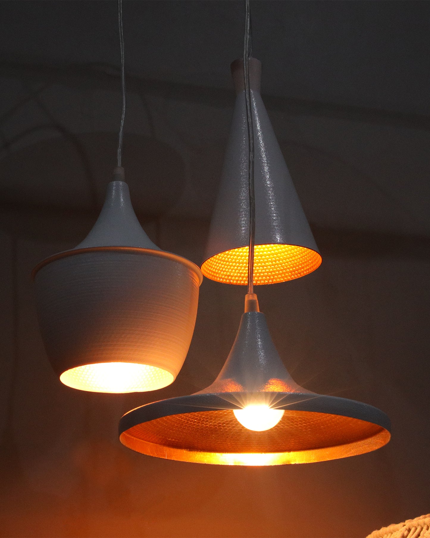 3-Lights Round Cluster Chandelier Modern Medium Tri-Nordic hanging Light, E27 Holder, Decorative, White, URBAN Retro, Nordic Style, LED/Filament Bulb
