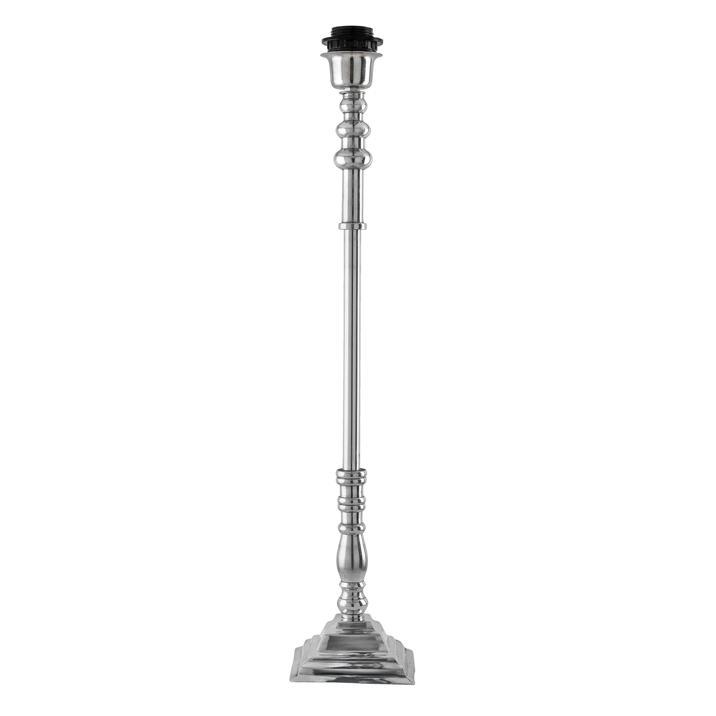 Modern Aluminium Chrome Finish Buffet Table Lamp, Cone Shade