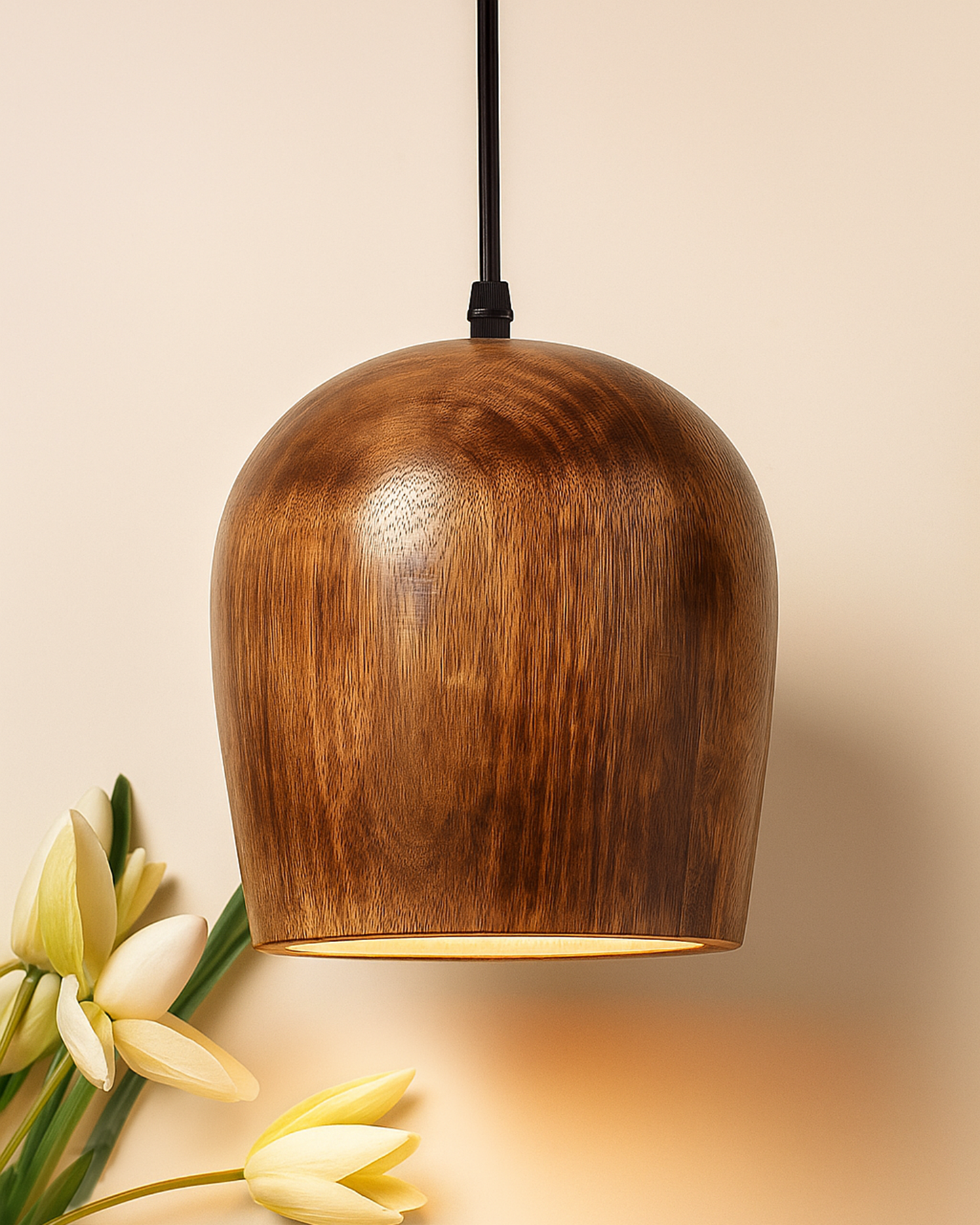Modern Bucket Shape Natural Wooden Pendant Light Fixture, Home Kitchen Desk Dining Room, Rustic hanging Light, E27