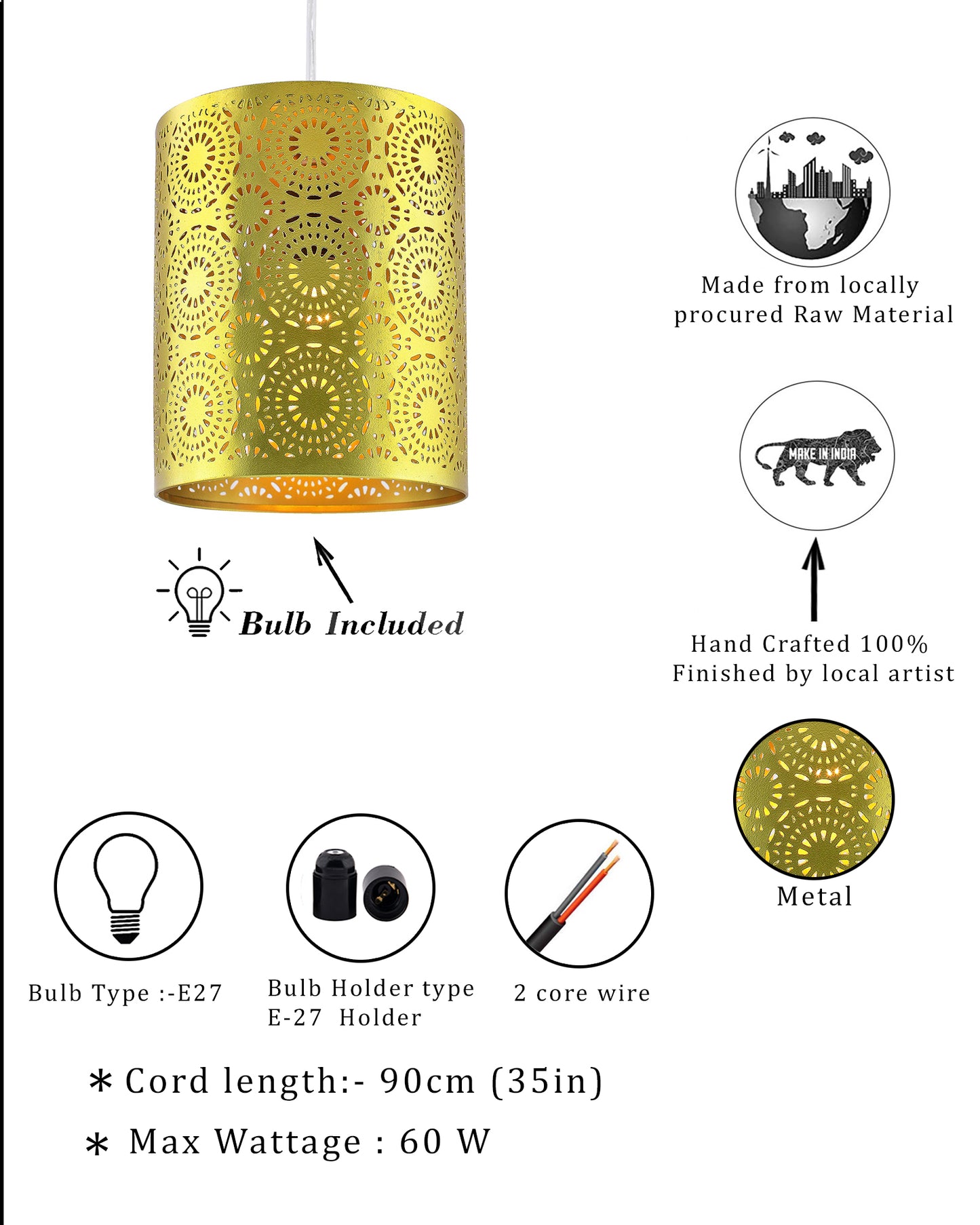 Antique Filgree Hanging Moroccan Ceiling Lamp, Brass Finish Pendant Light Turkish Arabic Fancy Light