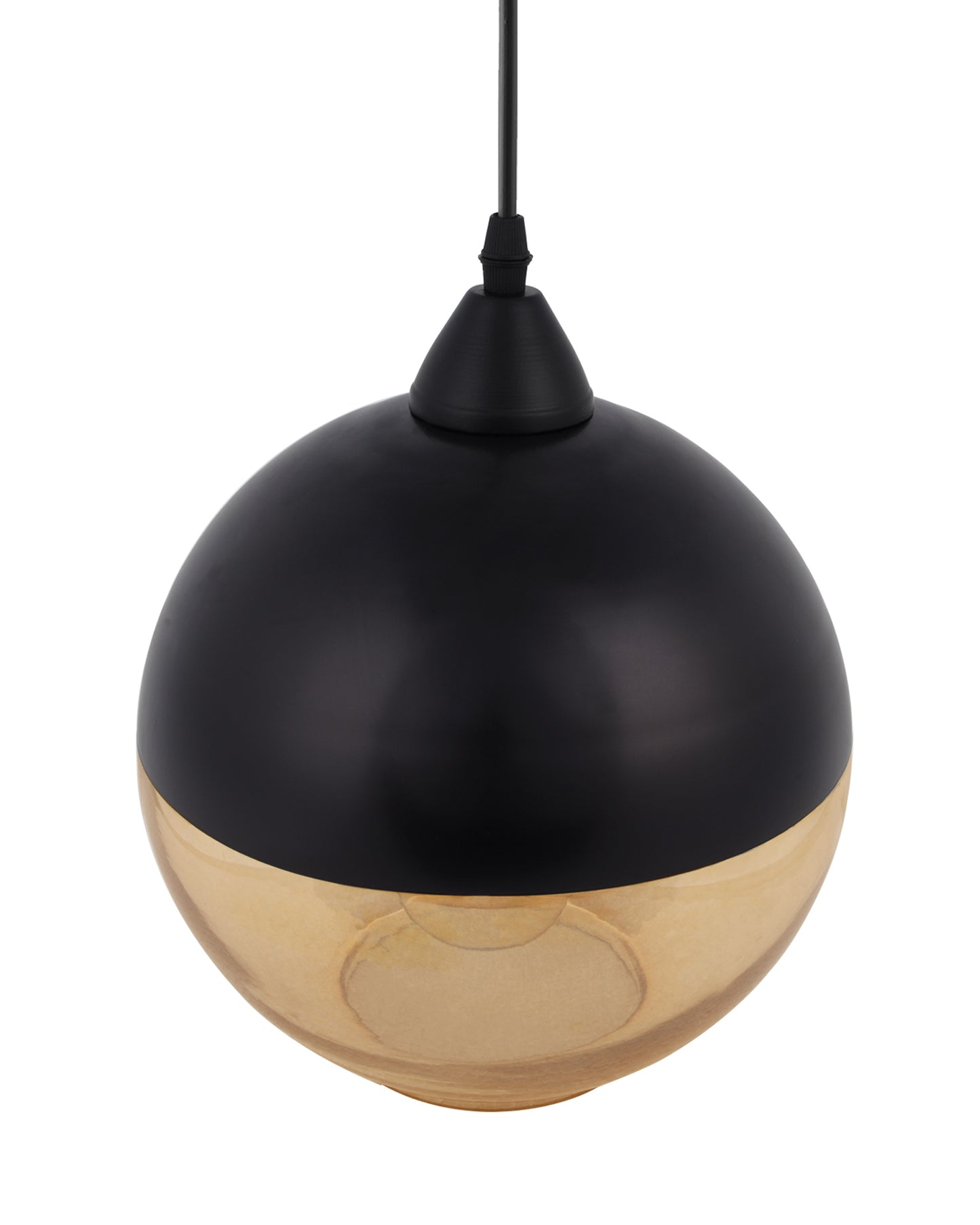 Sphere Glass Pendant Light Black Loft Bar Counter Dining Room Creative LED/Filament Ceiling Hanging Lamp, E27, Sphere, Black