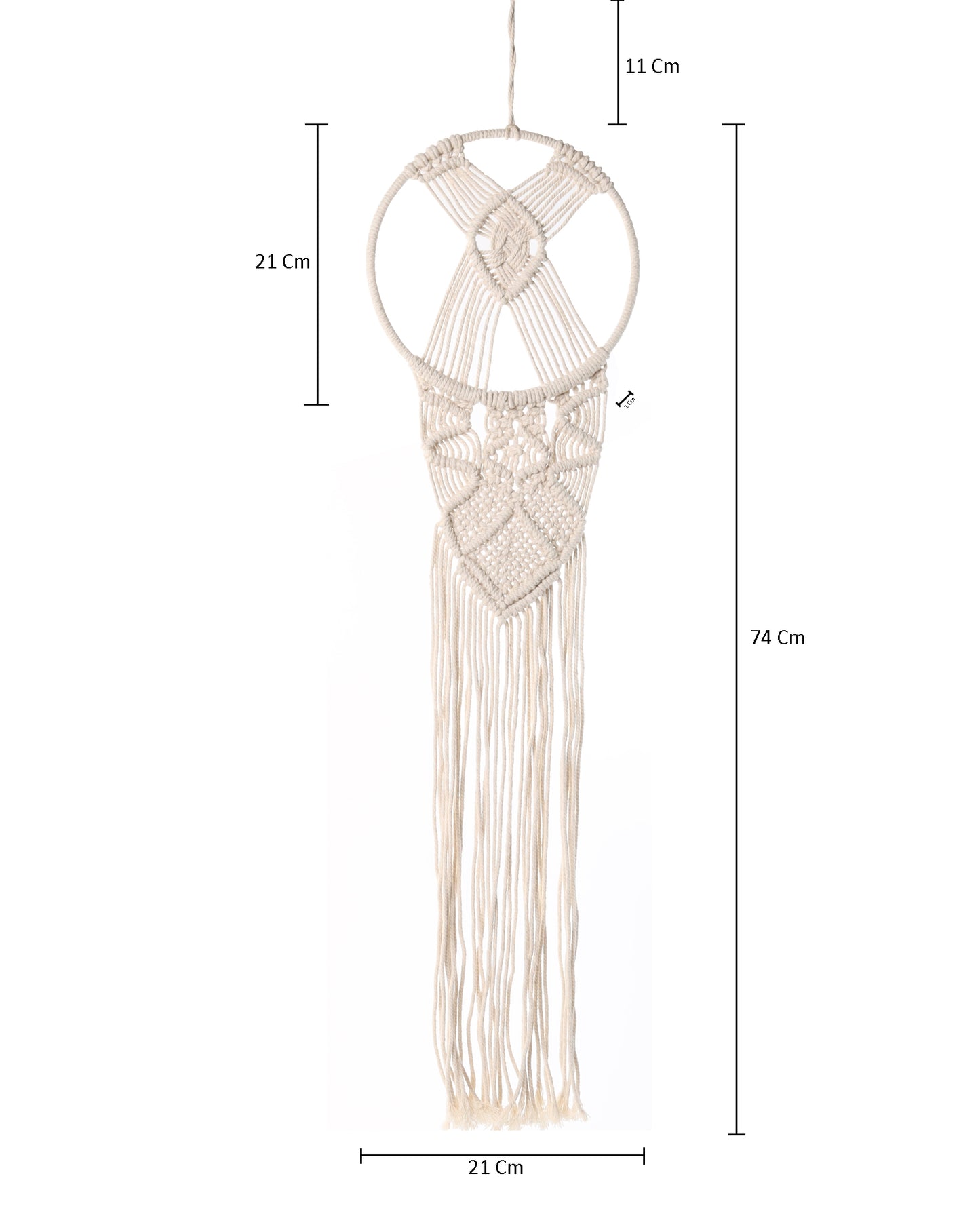 Macrame Wall Hanging Dream Catcher with String Light, Large Handmade Crochet Decor for Bedroom, Home Decor for Apartment Living Room Bedroom Baby Nursery Dorm