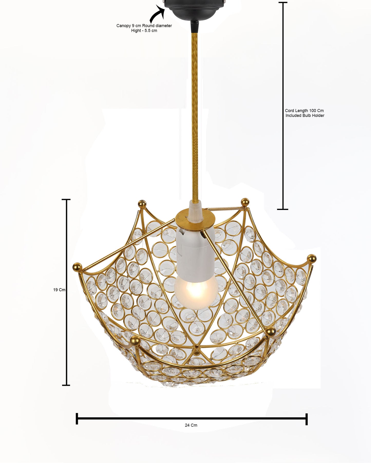 Hanging golden crystal pendant light, Classic Floral Adjustable Pendant Light Fixture for Kitchen Dinning Room Bedroom, Leafy Rectangle