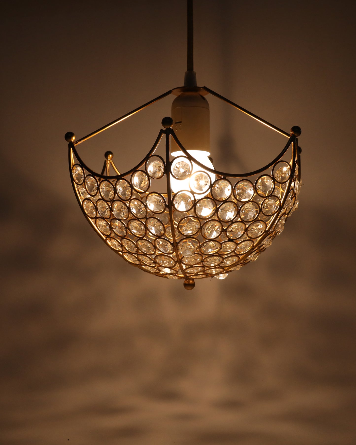 Hanging golden crystal pendant light, Classic Floral Adjustable Pendant Light Fixture for Kitchen Dinning Room Bedroom, Leafy Rectangle