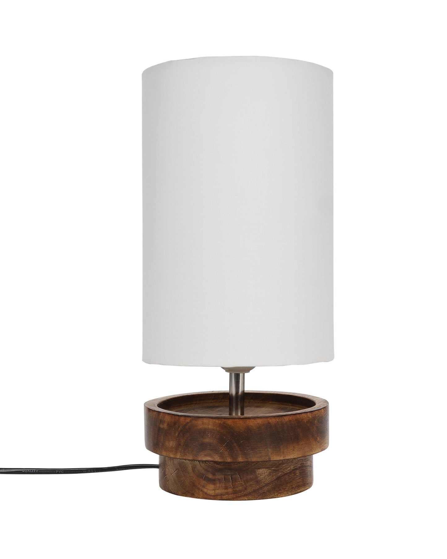 Modern Zen Wooden Lampshade Nightstand Lamps, Antique Base E27 Creative Reading Bedside Lamps Ideal for Bedroom, Concentric