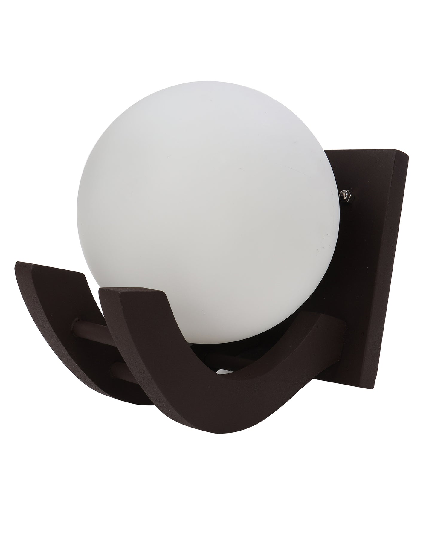 Brown & White Wood Gooseneck zedo Wall Lamp , Pack of 2