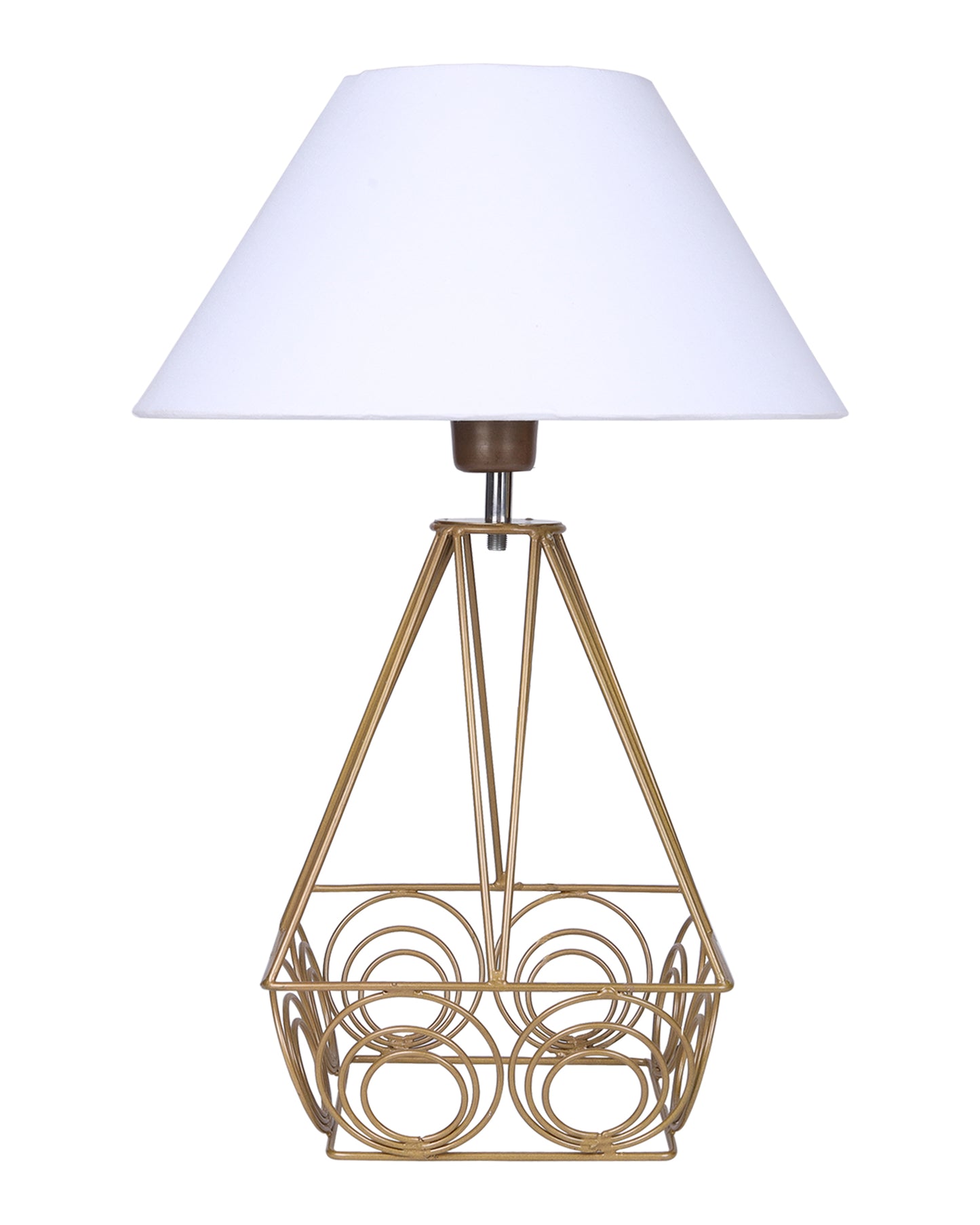 Modern Farmhouse Metal Golden Desk Table Lamp, Bedside Living Room
