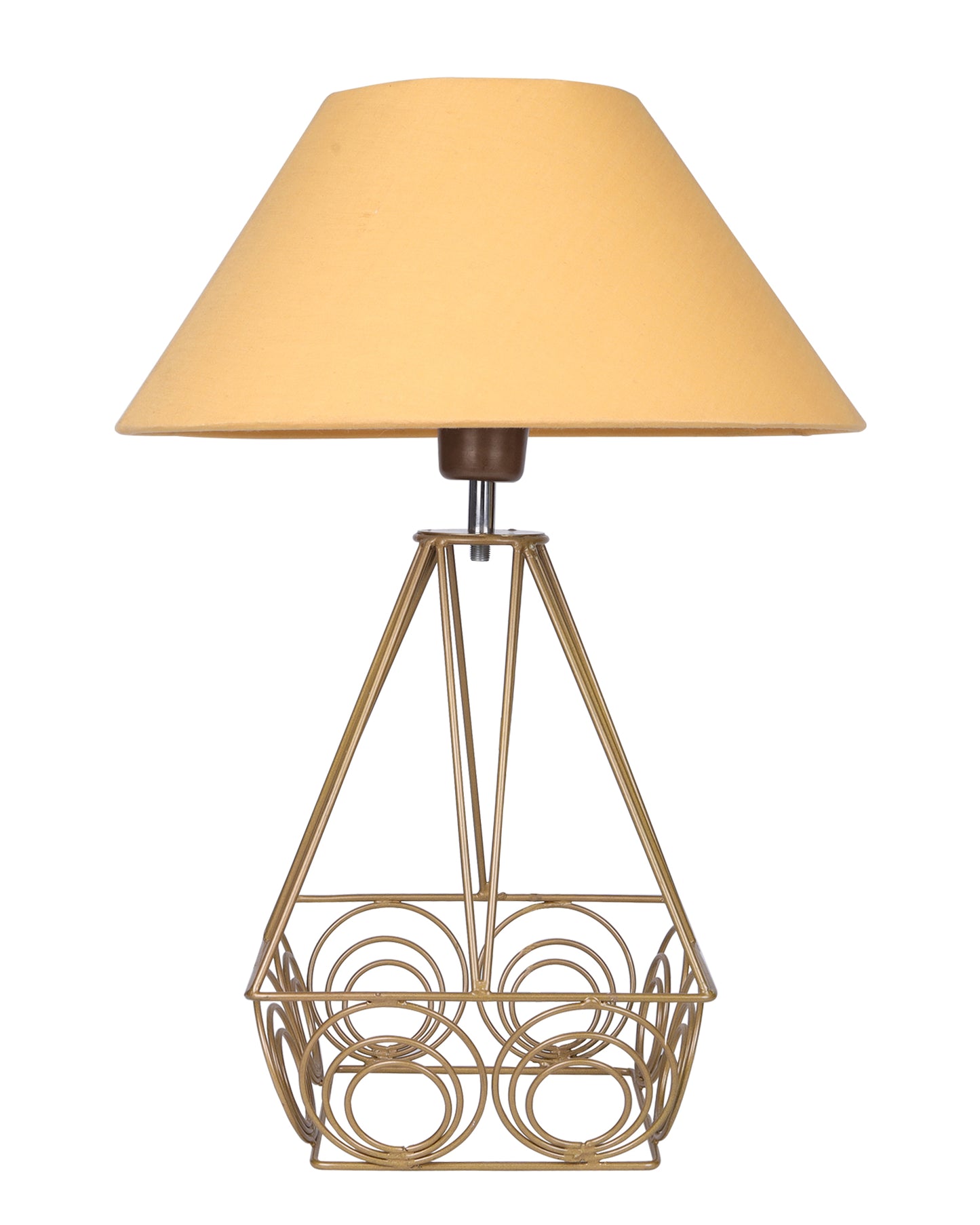 Modern Farmhouse Metal Golden Desk Table Lamp, Bedside Living Room