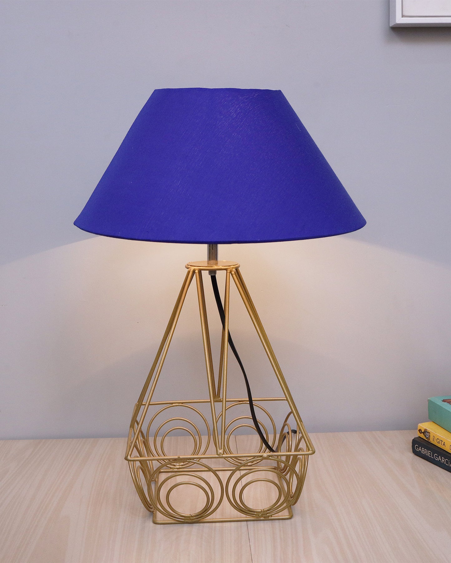 Modern Farmhouse Metal Golden Desk Table Lamp, Bedside Living Room