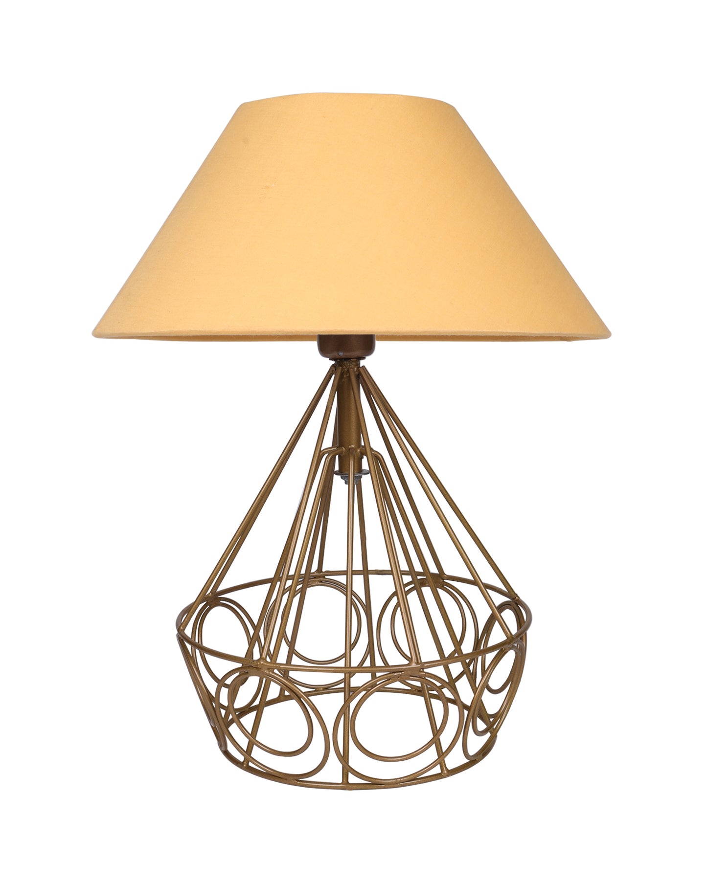Modern Farmhouse Metal Golden Desk Table Lamp, Bedside Living Room