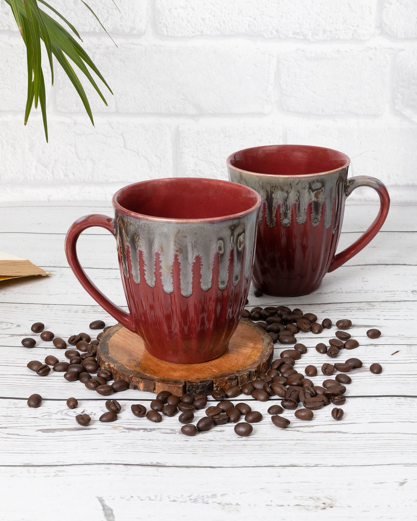 Handmade Irish Coffee Tea & Beer Mugs, Altered Glaze latte Cups, Melon