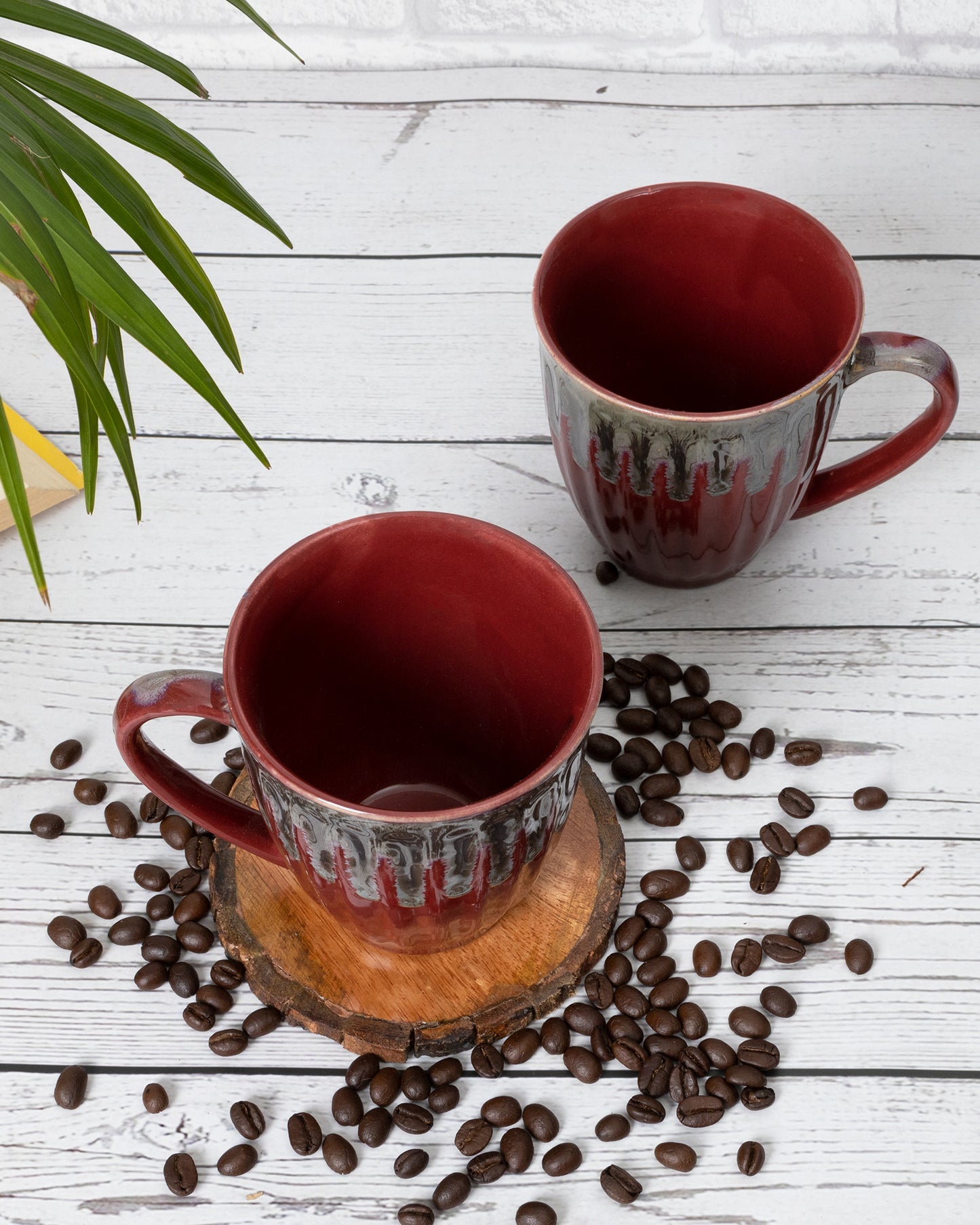 Handmade Irish Coffee Tea & Beer Mugs, Altered Glaze latte Cups, Melon