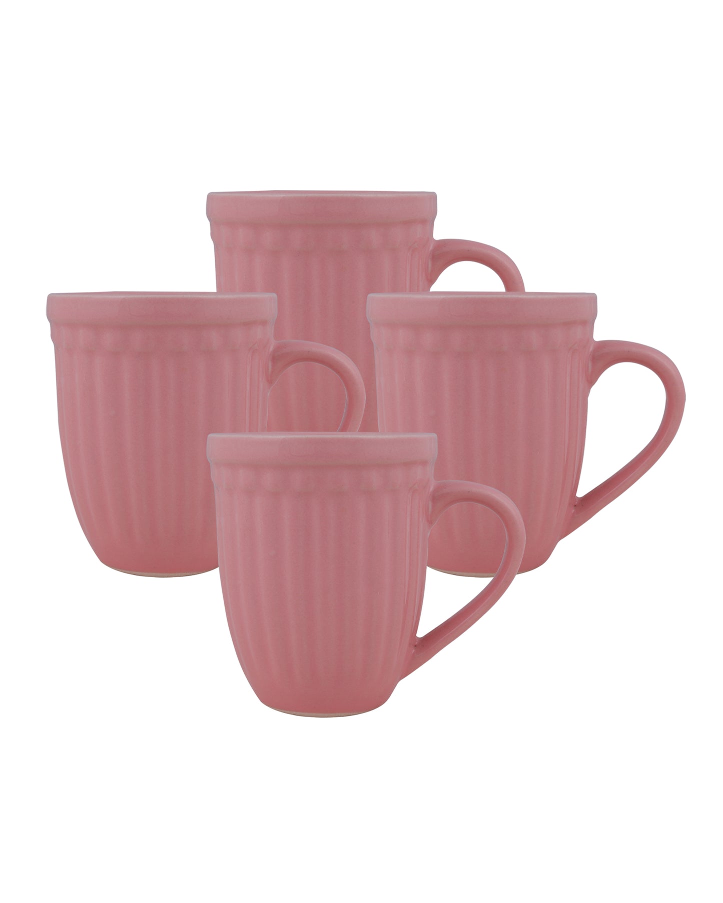 Handmade Irish Coffee Tea & Beer Mugs, Set of four Altered Glaze latte Cups, Strips