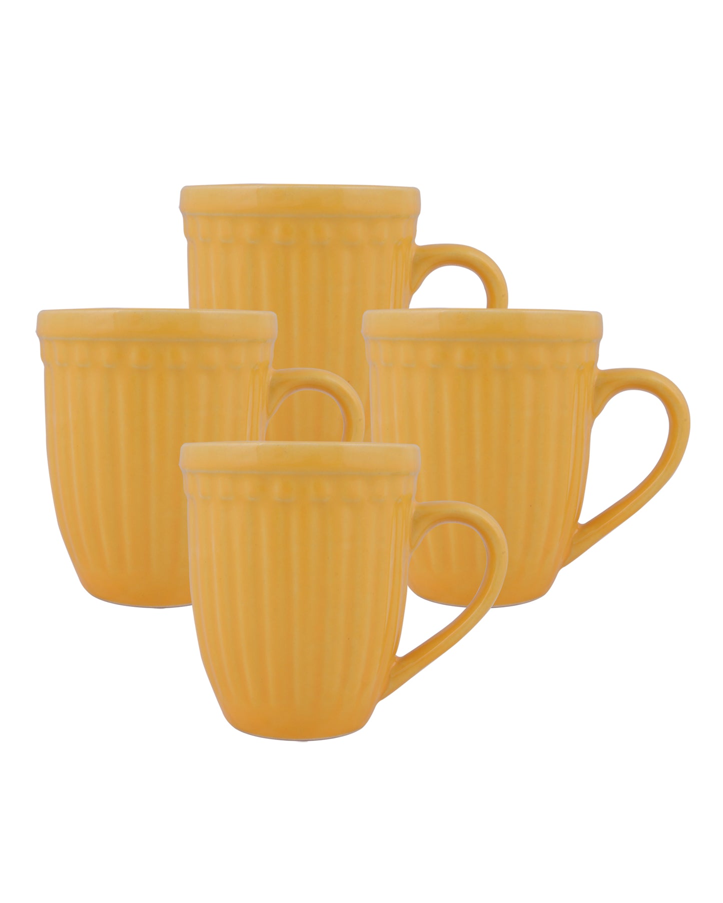 Handmade Irish Coffee Tea & Beer Mugs, Set of four Altered Glaze latte Cups, Strips