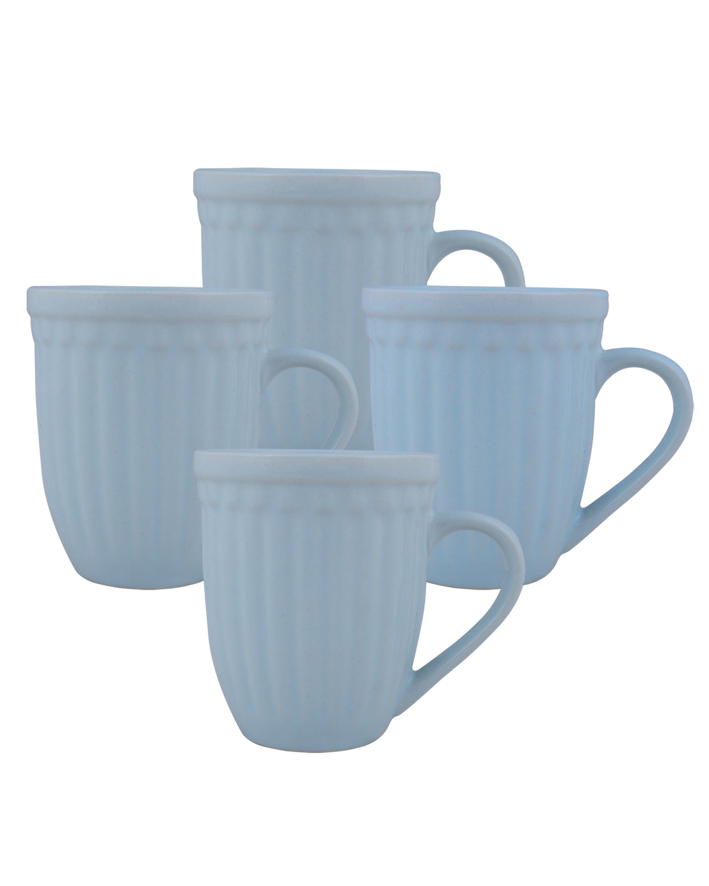 Handmade Irish Coffee Tea & Beer Mugs, Set of four Altered Glaze latte Cups, Strips