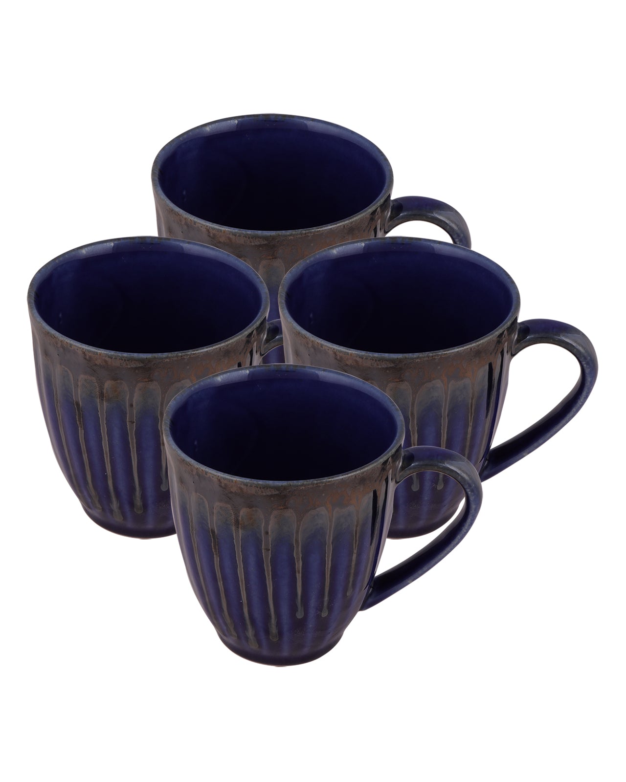 Handmade Irish Coffee Tea & Beer Mugs, Set of Four Altered Glaze latte Cups, Melon