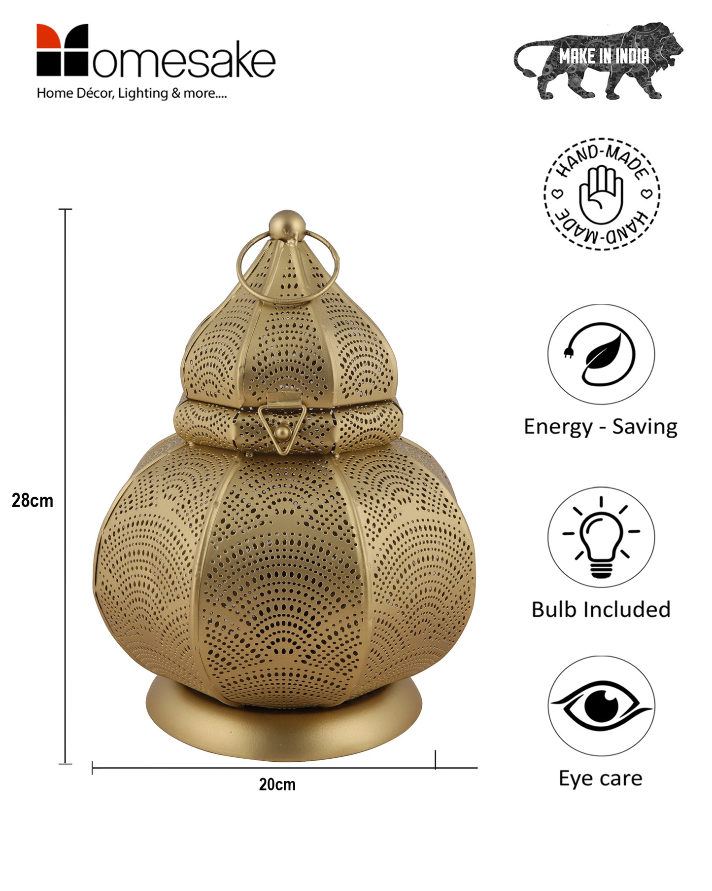 Turkish Desk Lamp Moroccan Decorative Bronze Antique Bohemian Mosaic Table Lamps for Living Room Dining Room Bedroom Large Metal Vintage Bedside Night Lamp