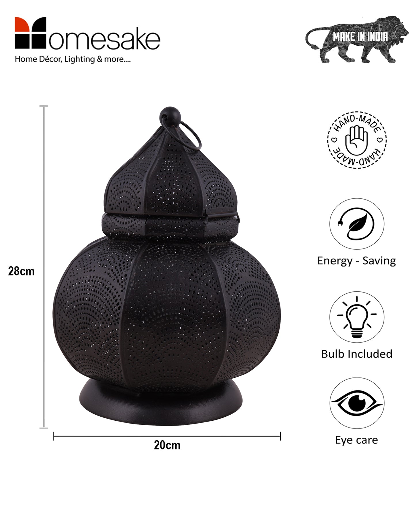 Turkish Desk Lamp Moroccan Decorative Bronze Antique Bohemian Mosaic Table Lamps for Living Room Dining Room Bedroom Large Metal Vintage Bedside Night Lamp